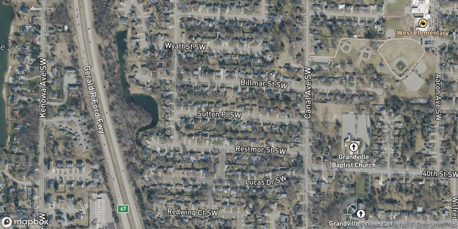 Sutton Estates — satellite view
