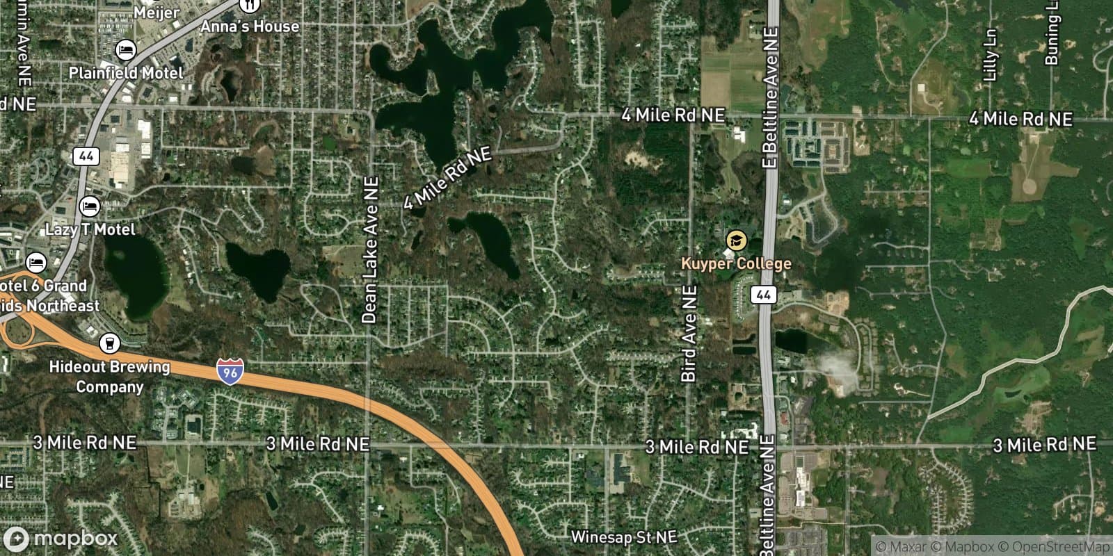 Whispering Pines — satellite view