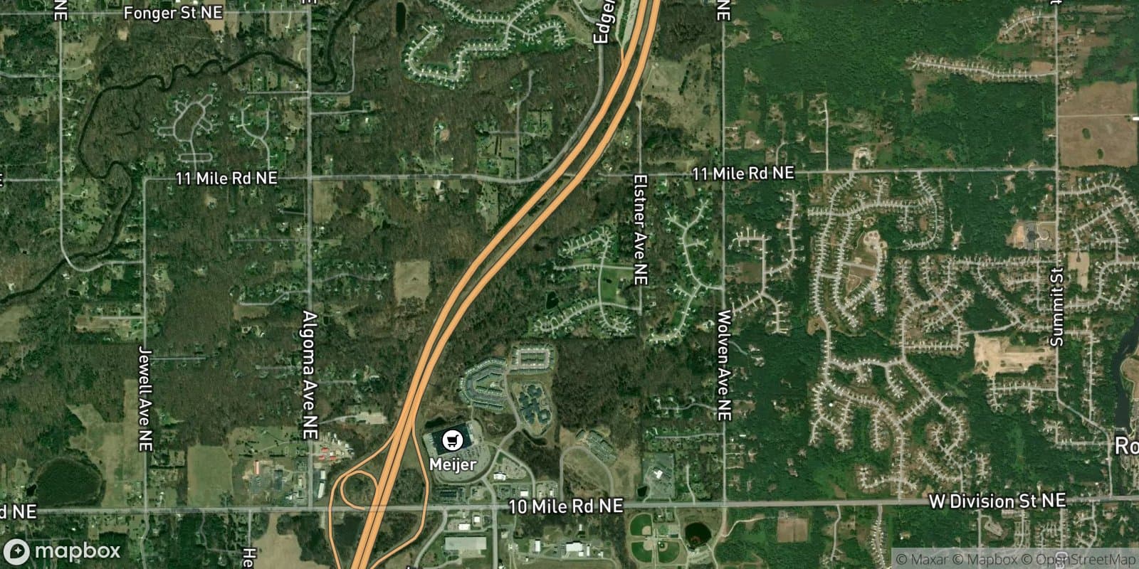 Wellington Ridge — satellite view