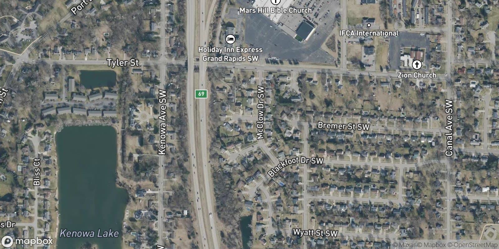 Grandville Homesites — satellite view