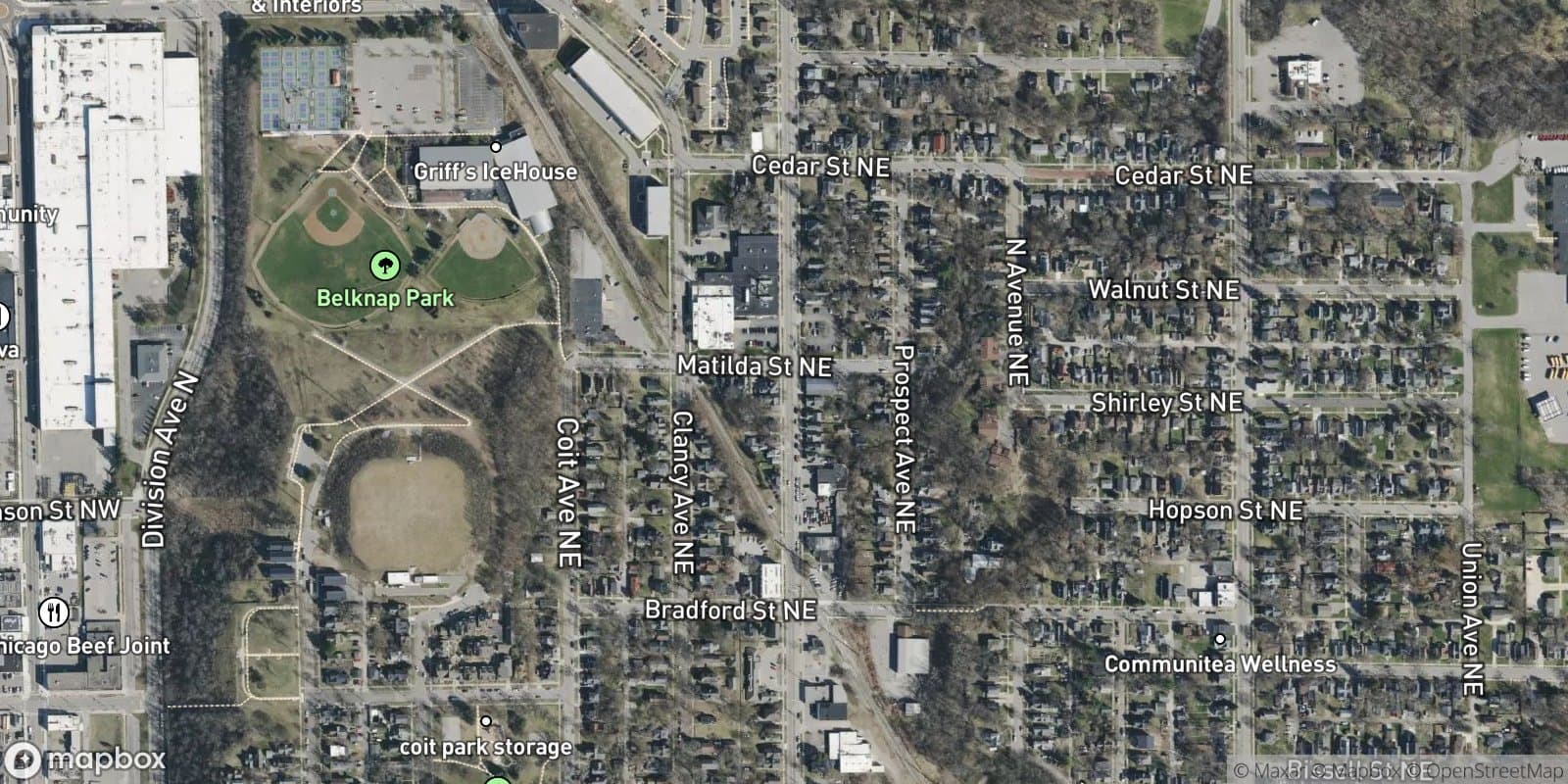 W C Bradfords Add — satellite view