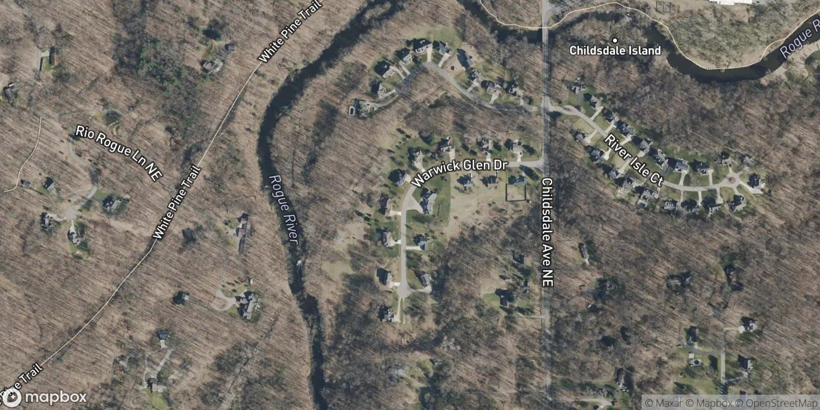 Warwick Glen Estates — satellite view