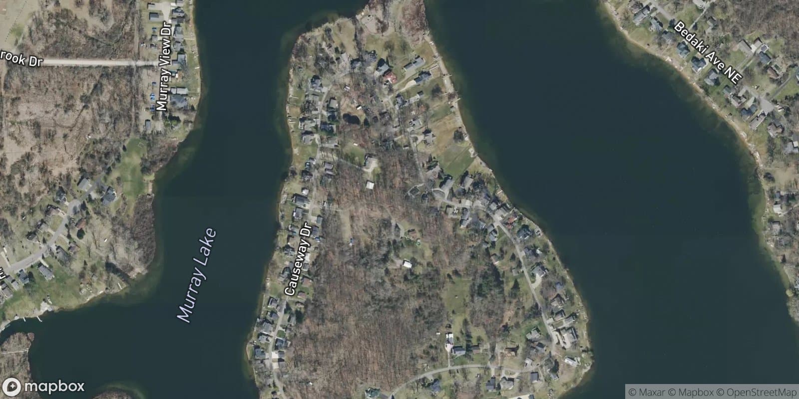Island Park Murray Lake — satellite view