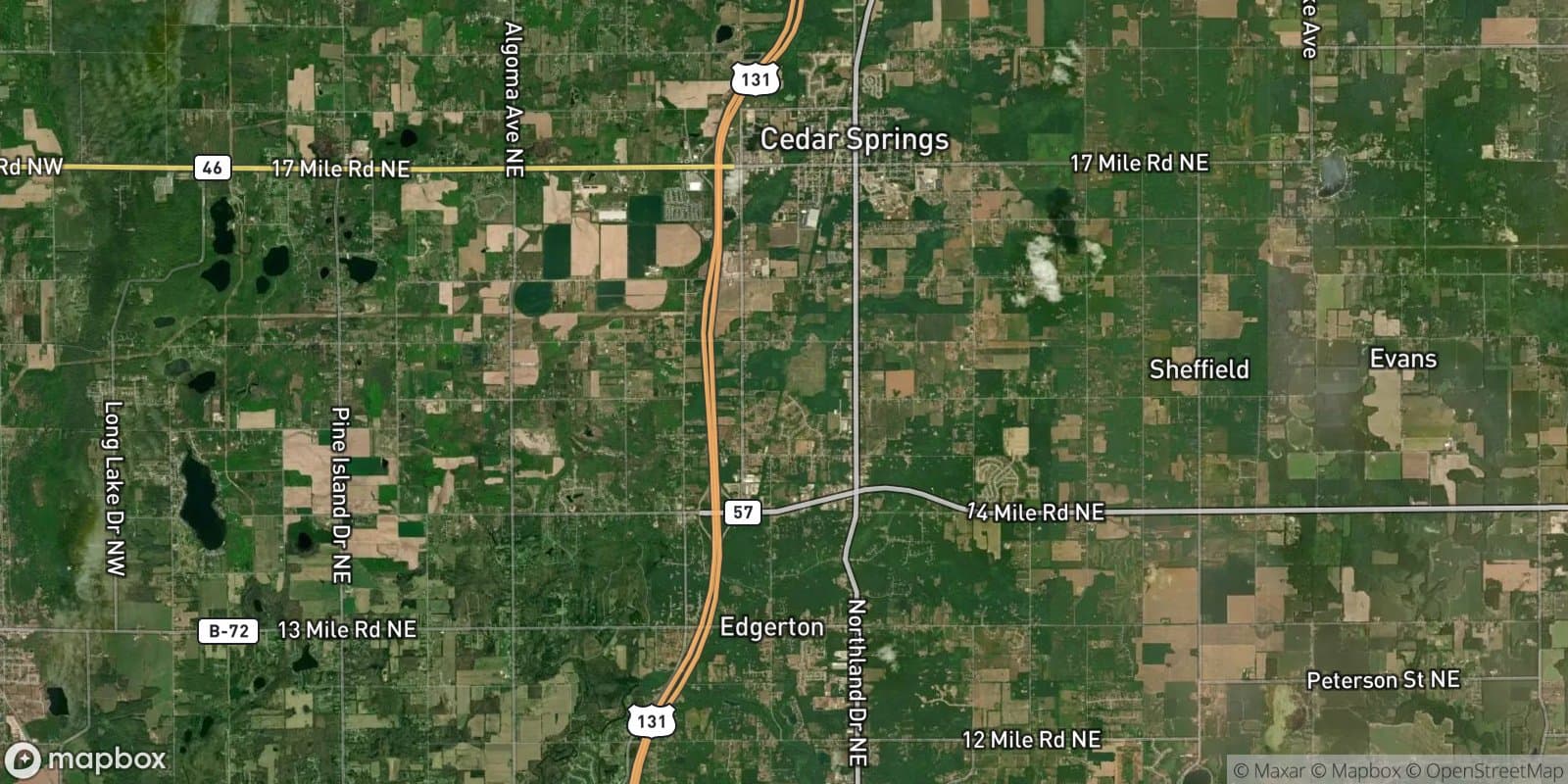 White Creek Ave & Us-131 Fwy Area — satellite view