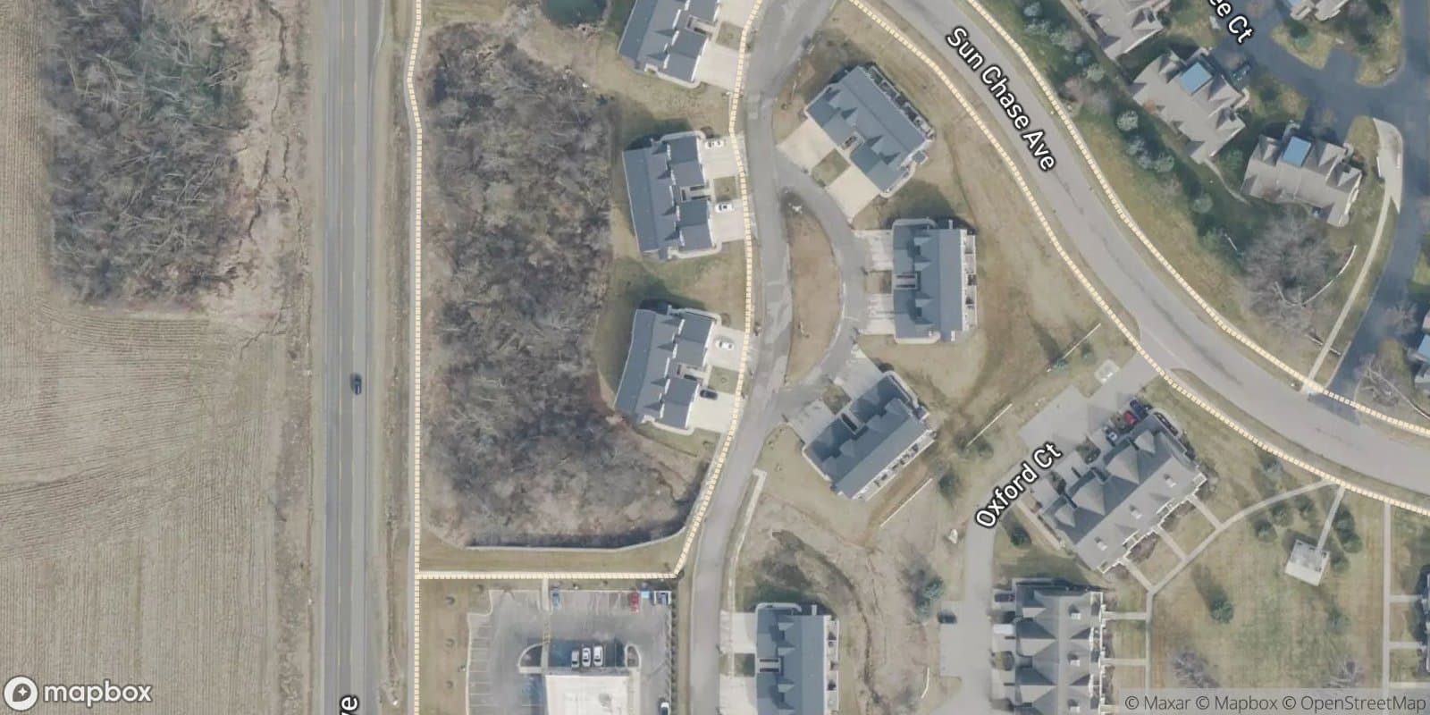 Jamestown Meadows — satellite view