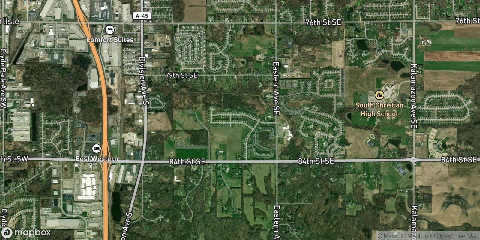Stevens Pointe — satellite view
