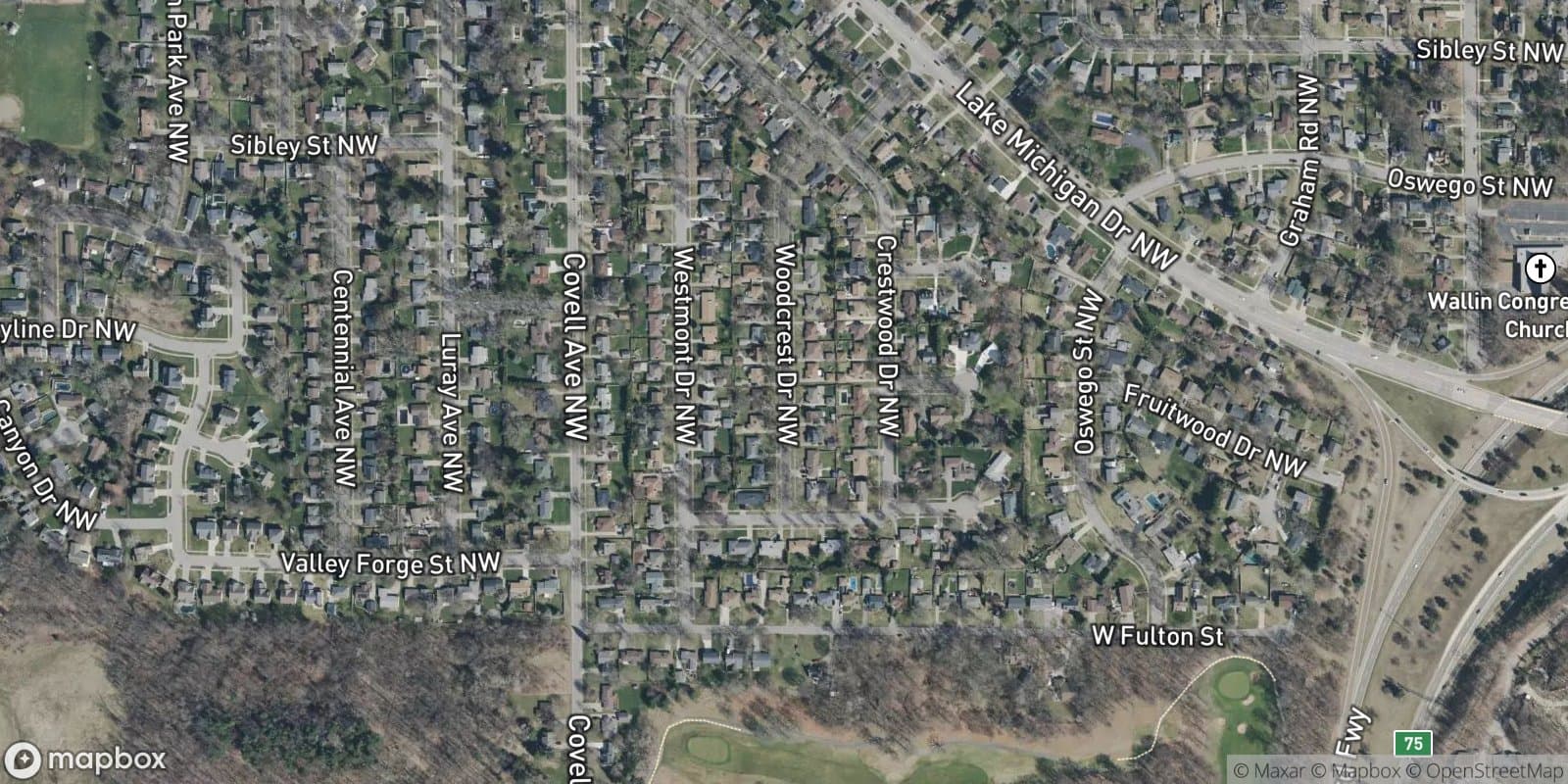 Gross Point Gardens — satellite view