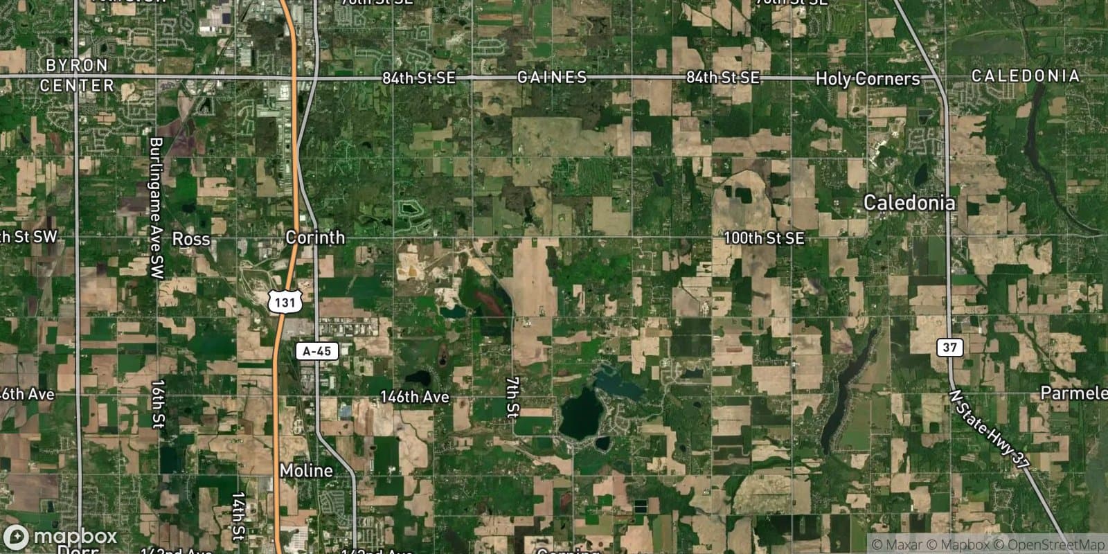 100th St & Kalamazoo Ave Area — satellite view