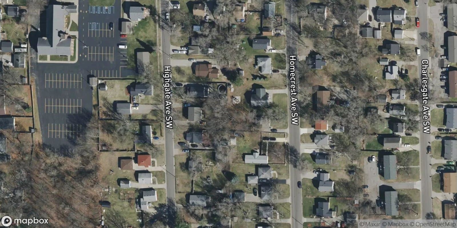 Homecrest — satellite view