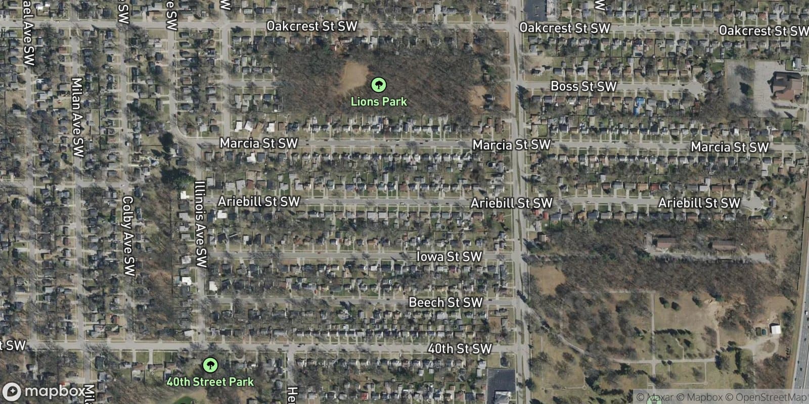 Popma-Barron Plat — satellite view