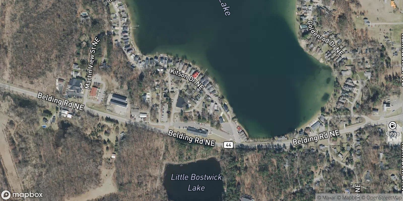 Bostwick Lake Park — satellite view