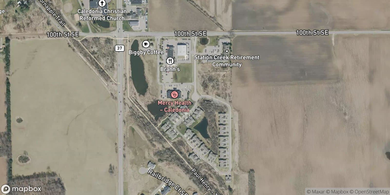 The Crossroads of Caledonia Condominiums — satellite view