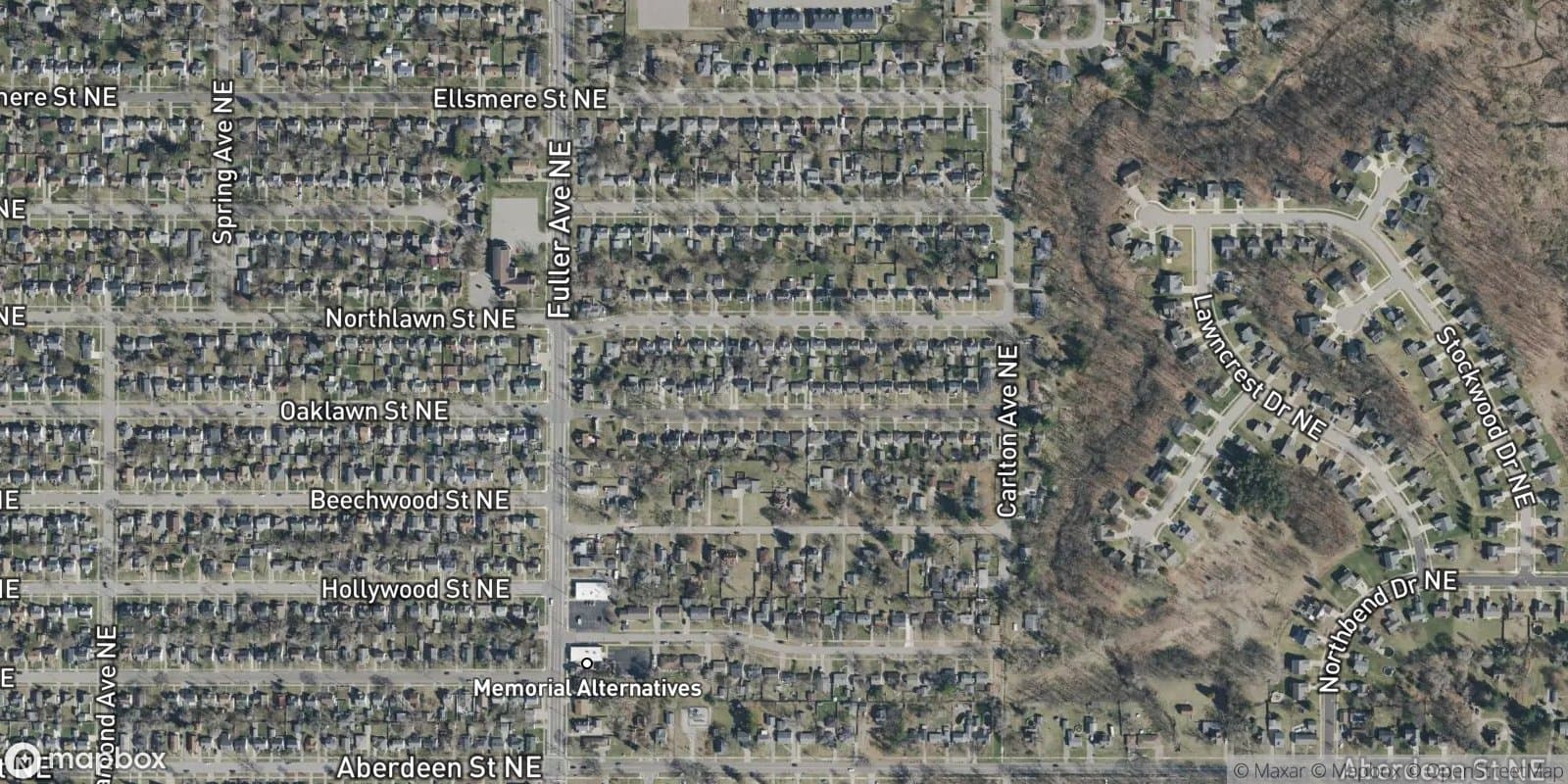 Fuller Heights — satellite view