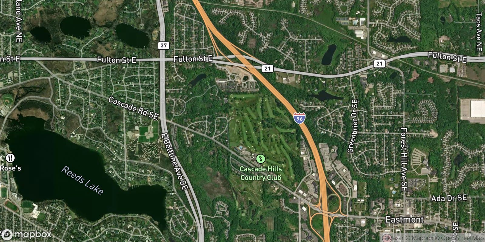 Cascadia Dells No.1 Area — satellite view