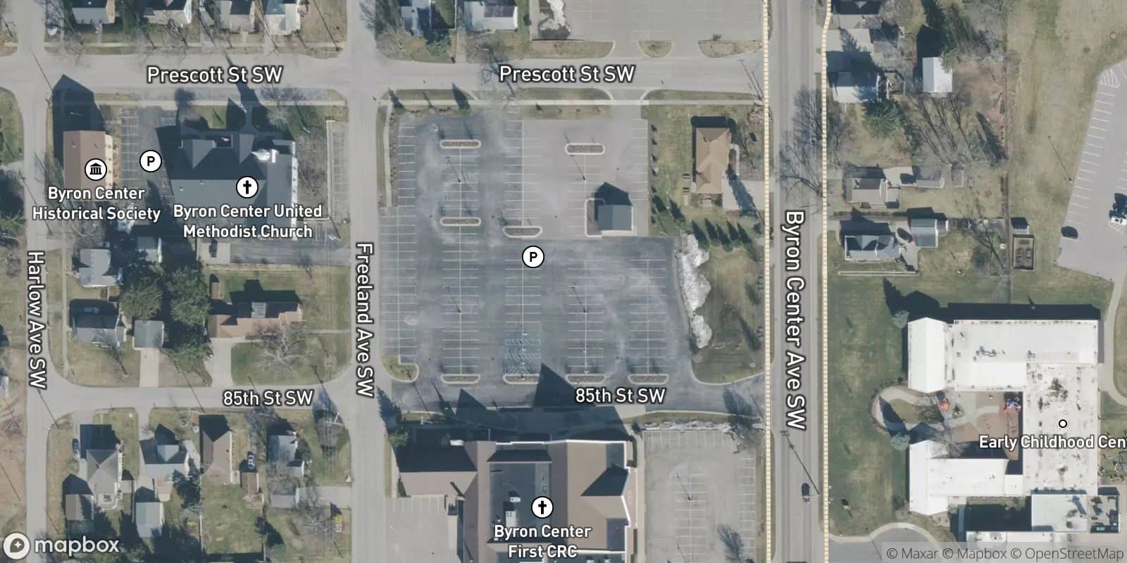 Village of Byron Center - Amended Plat of Lots 34 Thru 42 & Vac Part of 85th St — satellite view