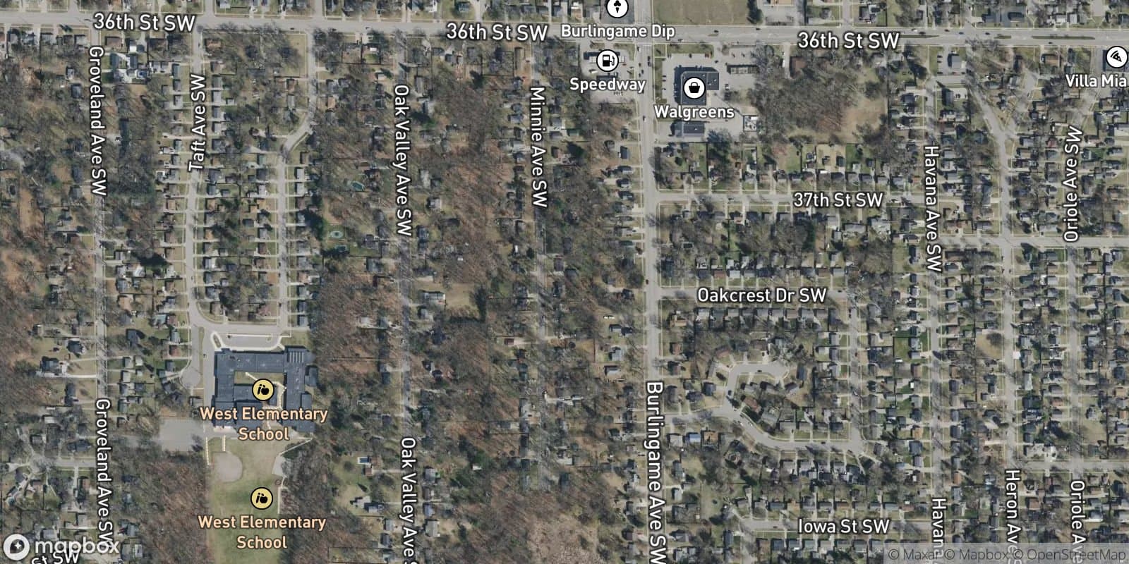 Oak Grove Plat — satellite view