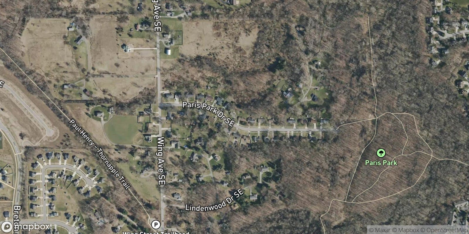 Paris Park Gardens — satellite view