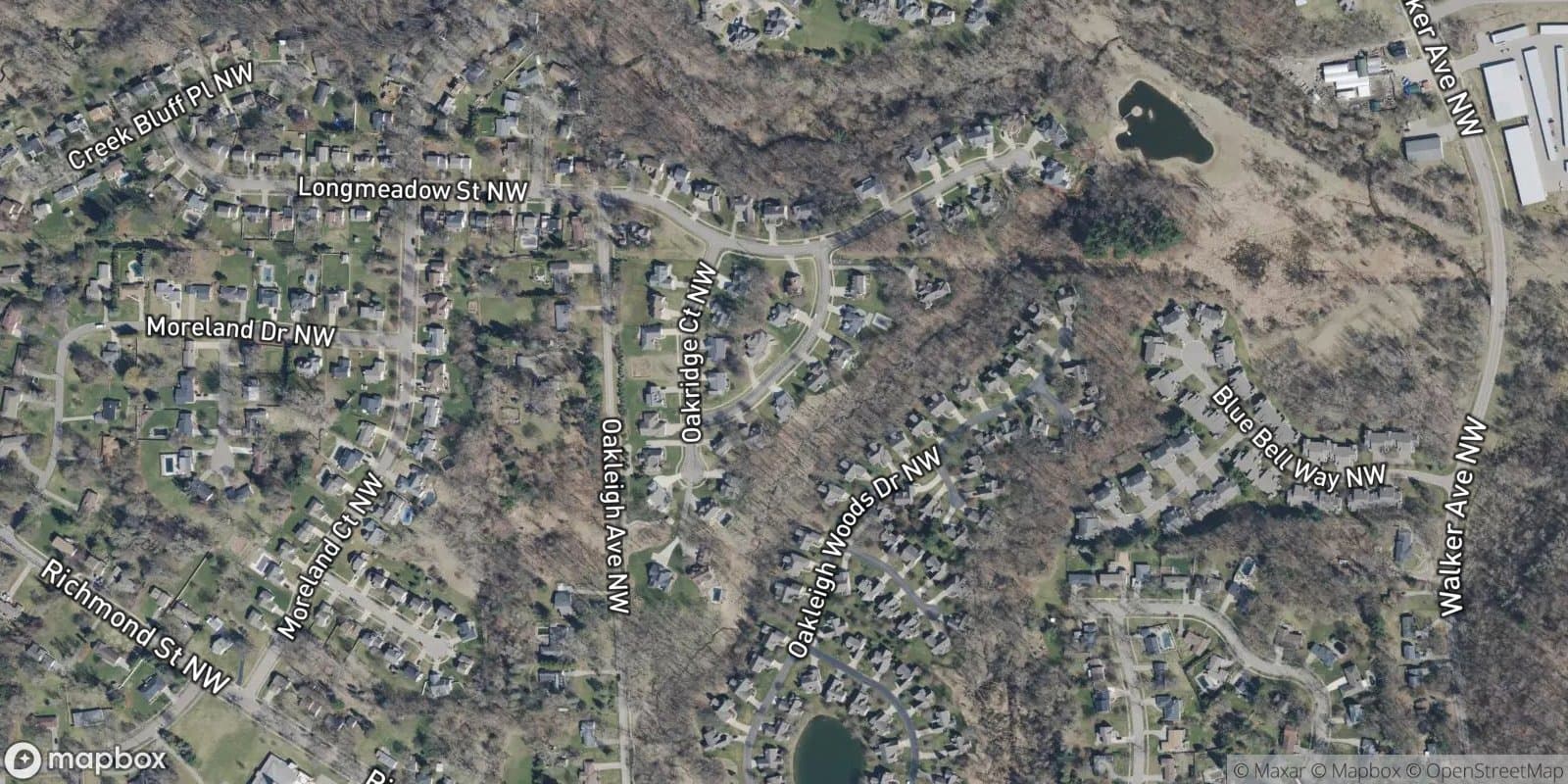 The Homes of Oakleigh Woods — satellite view