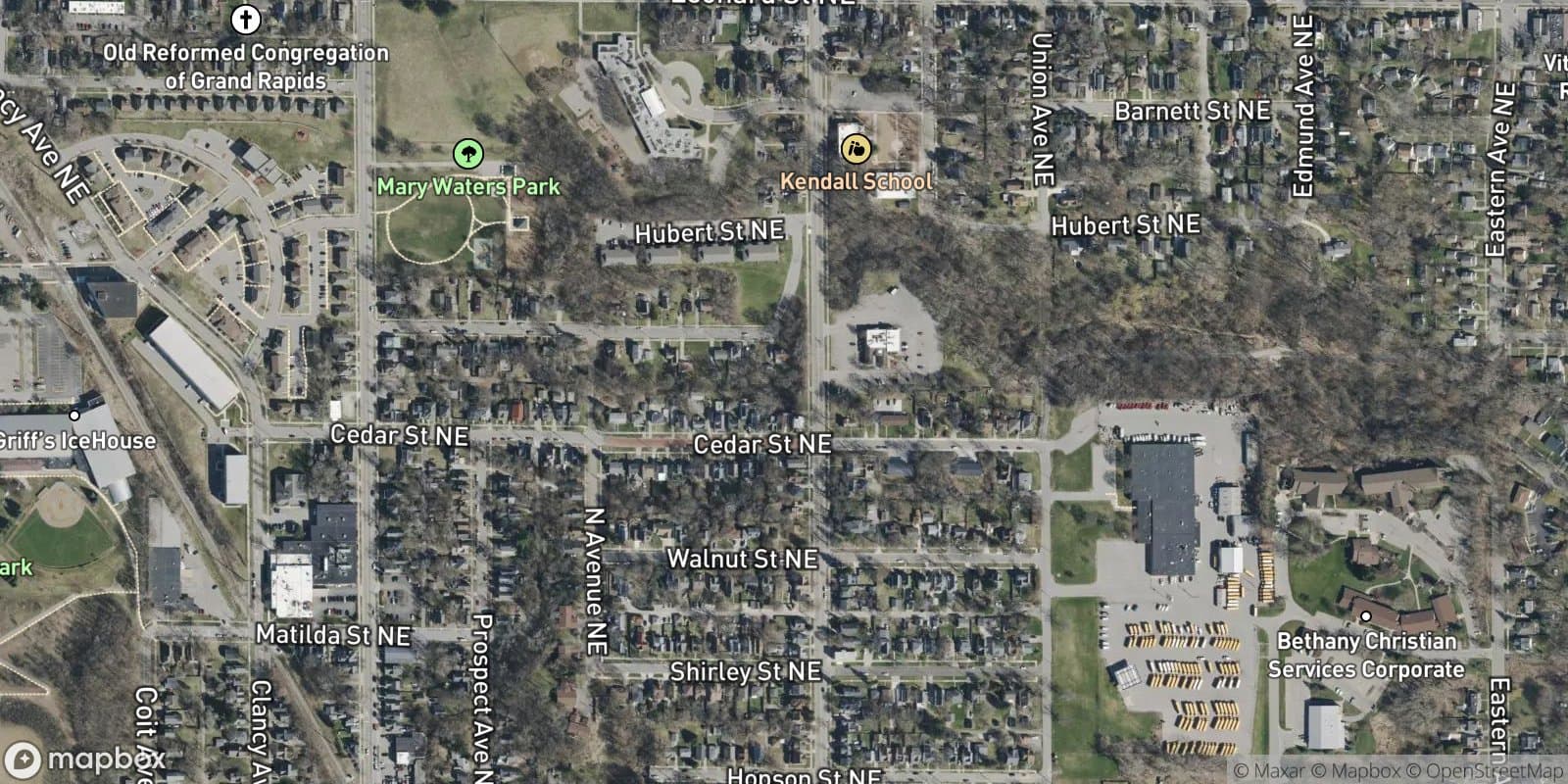 Drew & Browns Add. — satellite view