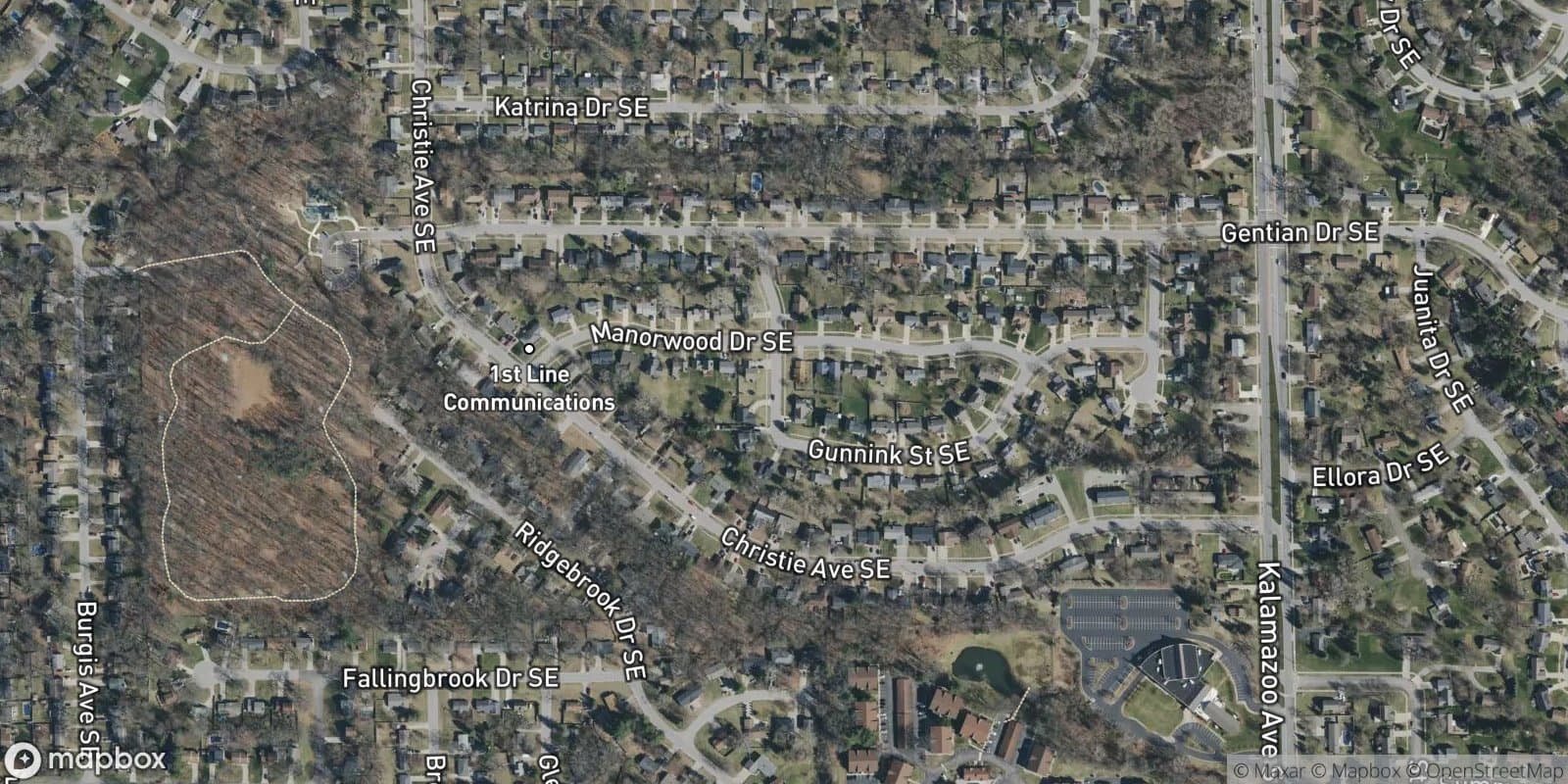 Whispering Hills Estates — satellite view