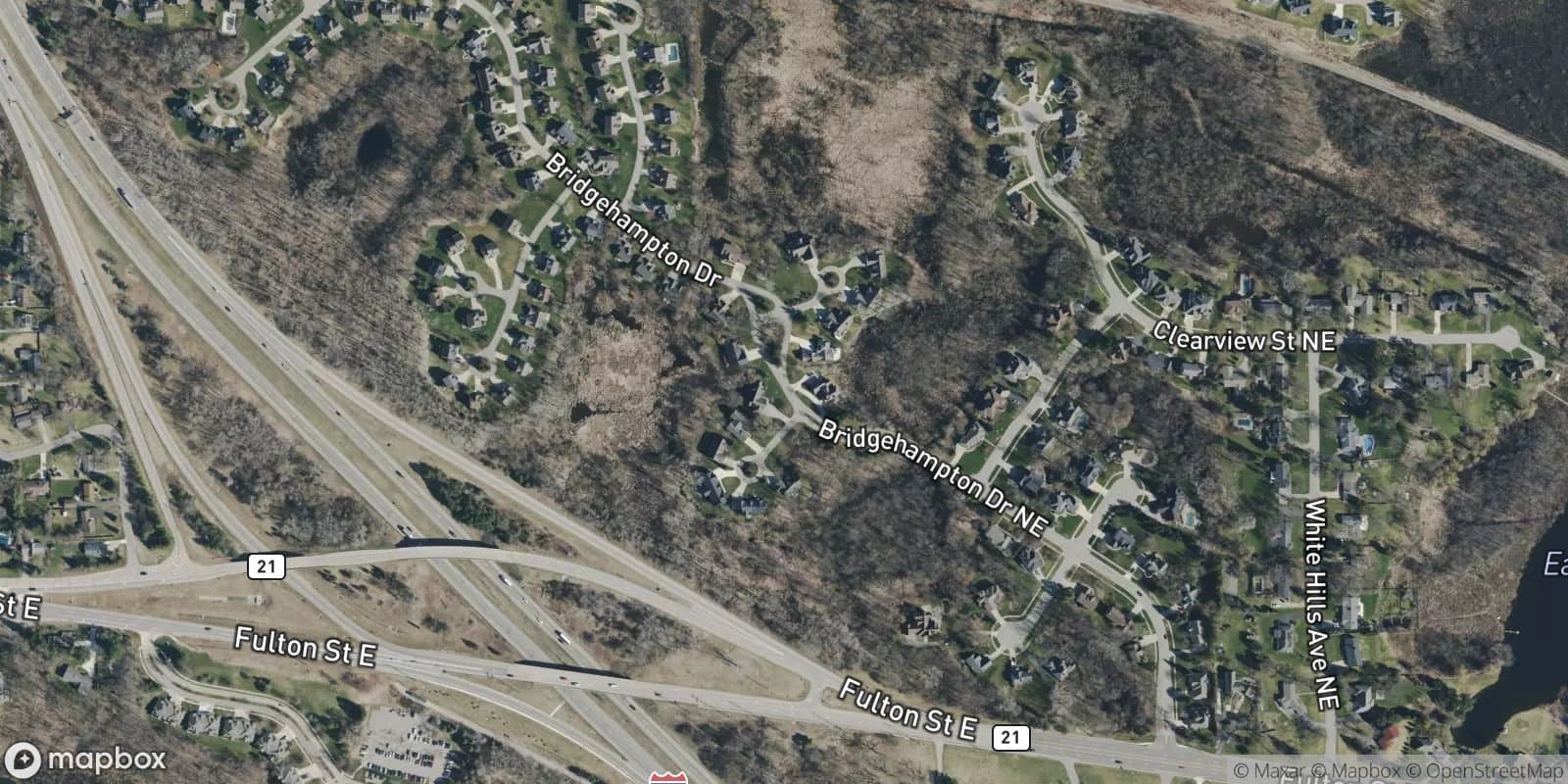 The Hamptons — satellite view