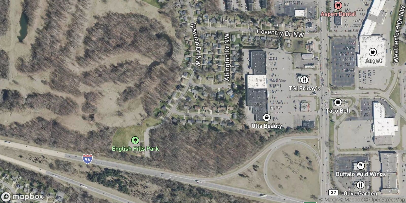 English Hills No. 1 — satellite view