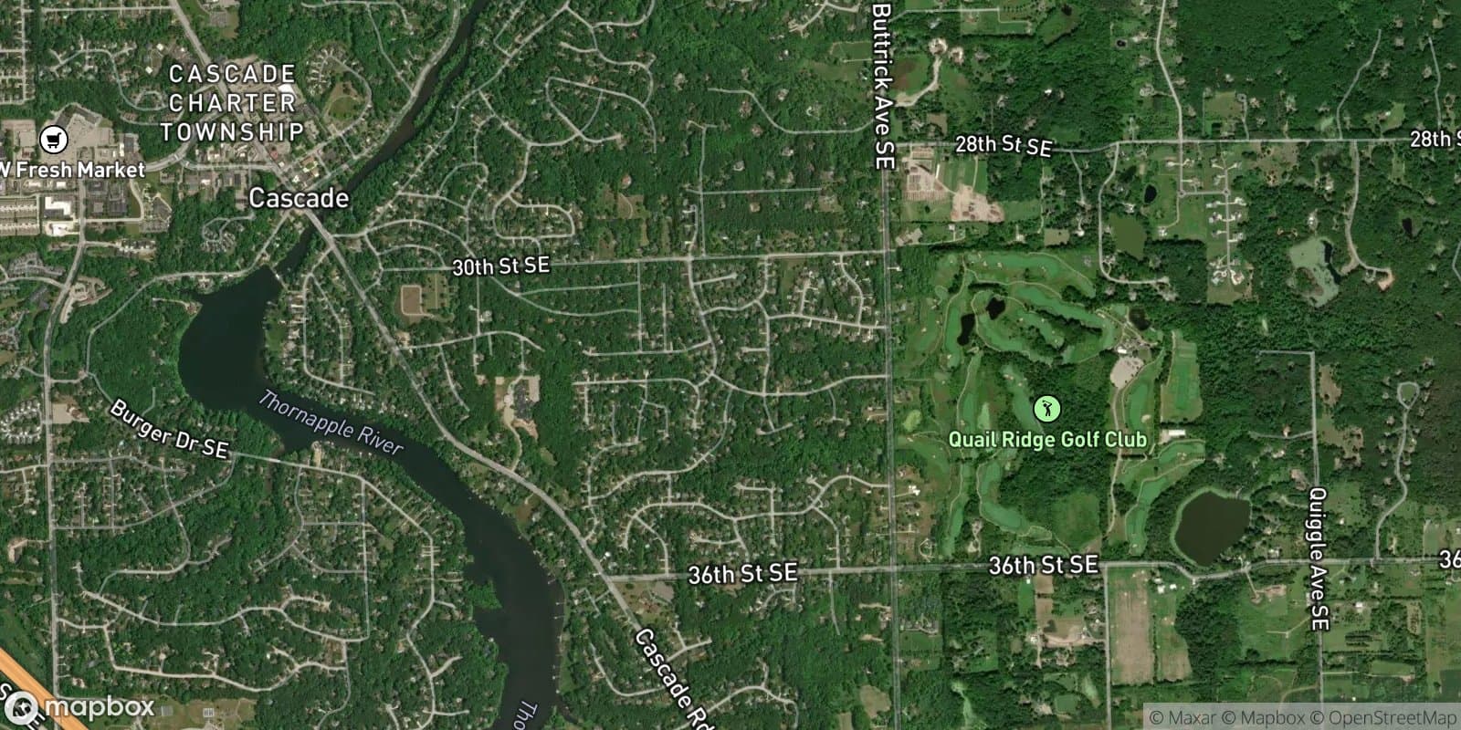 Cascade Highlands — satellite view