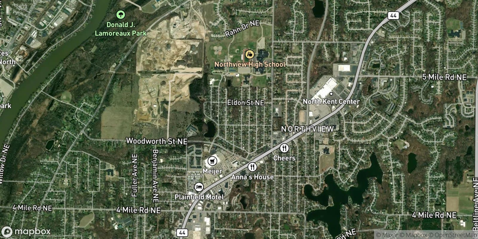 Hills and Dales — satellite view