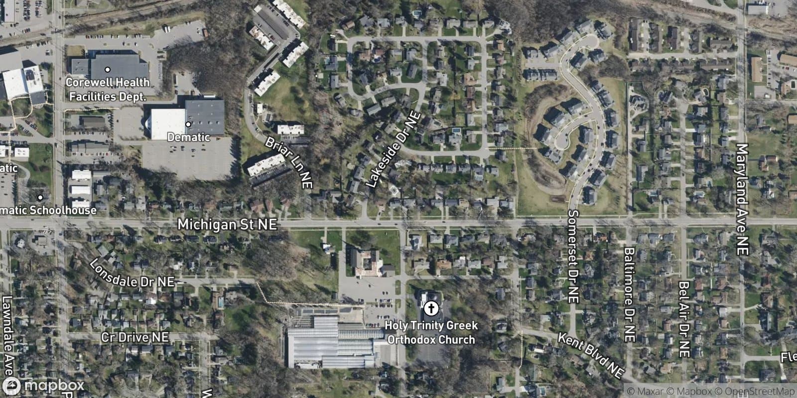Michigan Maples — satellite view
