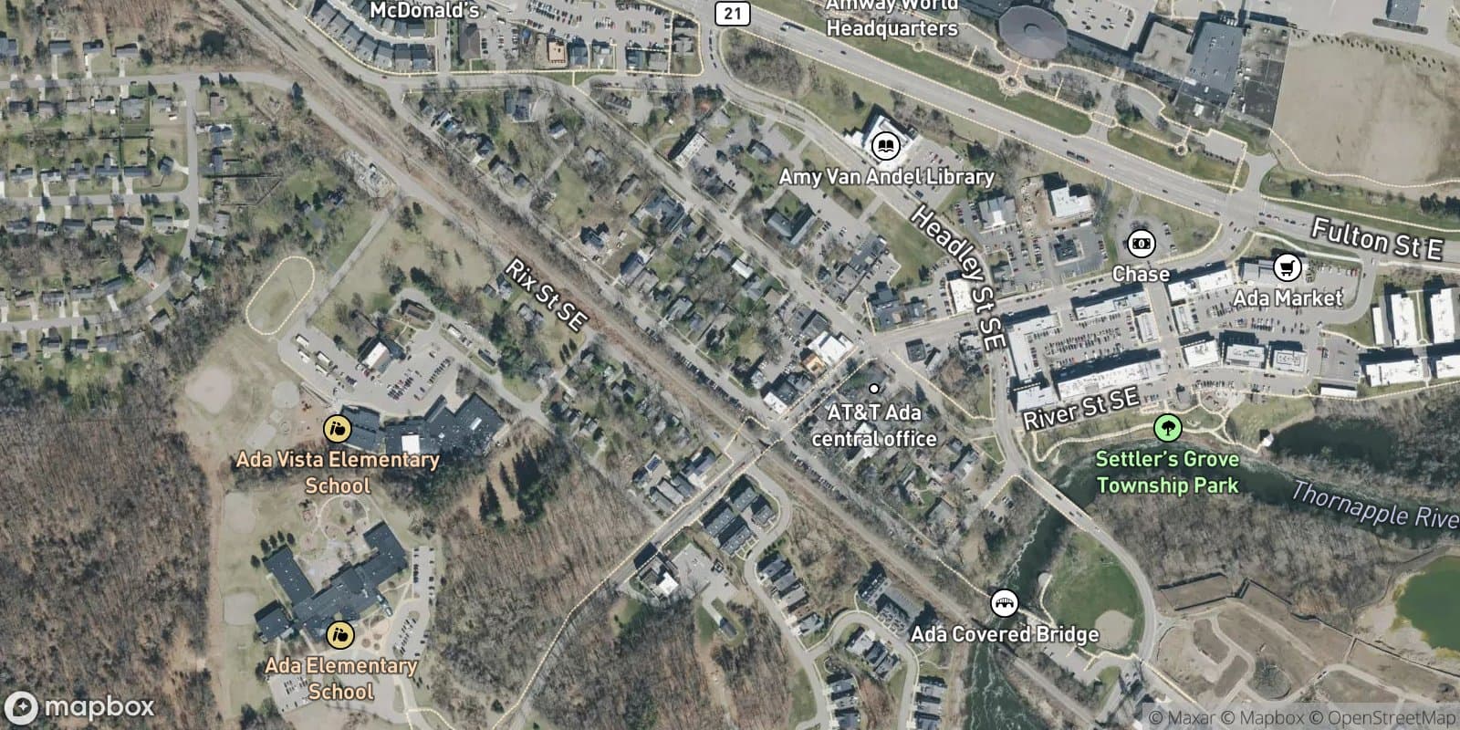 Citizens Plat of Ada — satellite view