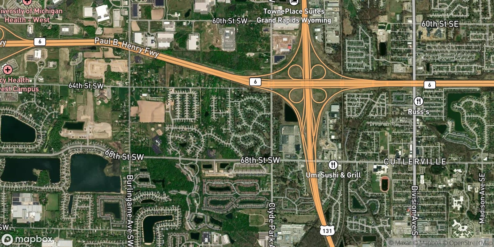 Cutlerville Orchard Estates — satellite view
