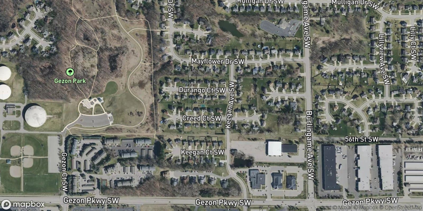 Plateau Estates — satellite view