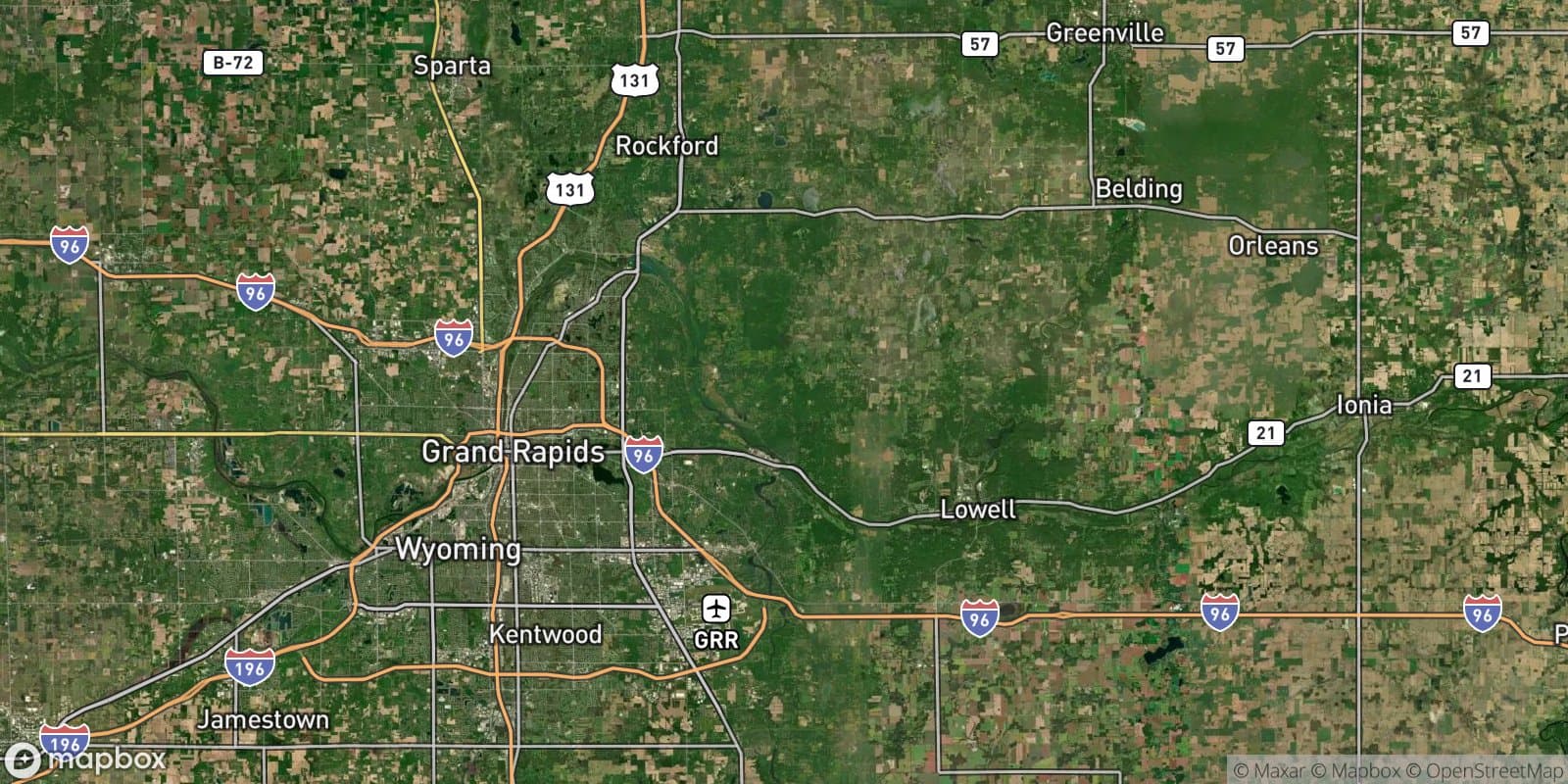 Honey Creek Ave & 2 Mile Rd Area — satellite view