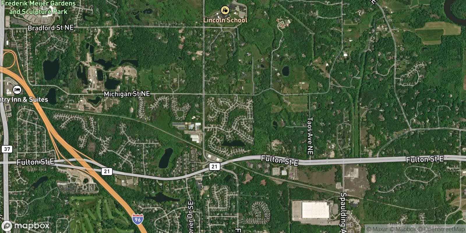 The Orchards — satellite view