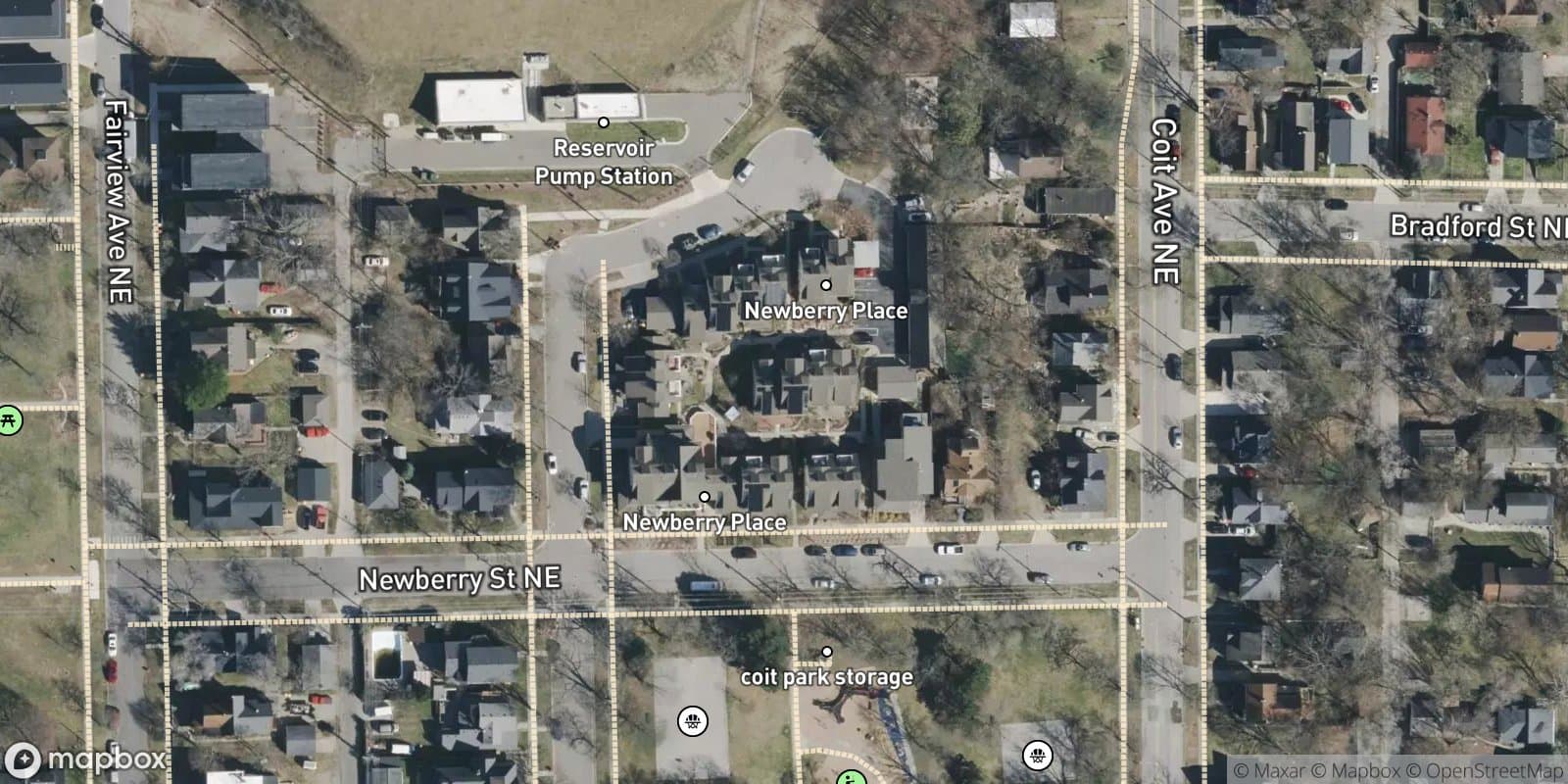 Newberry Place Cohousing Condominium — satellite view