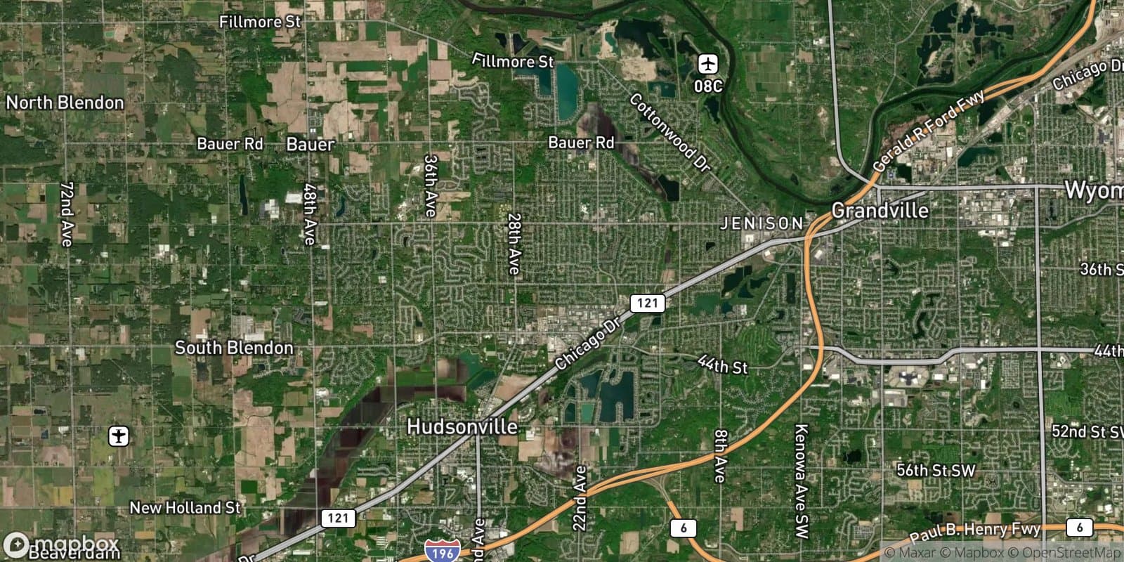 Twin Pine Estates Area — satellite view