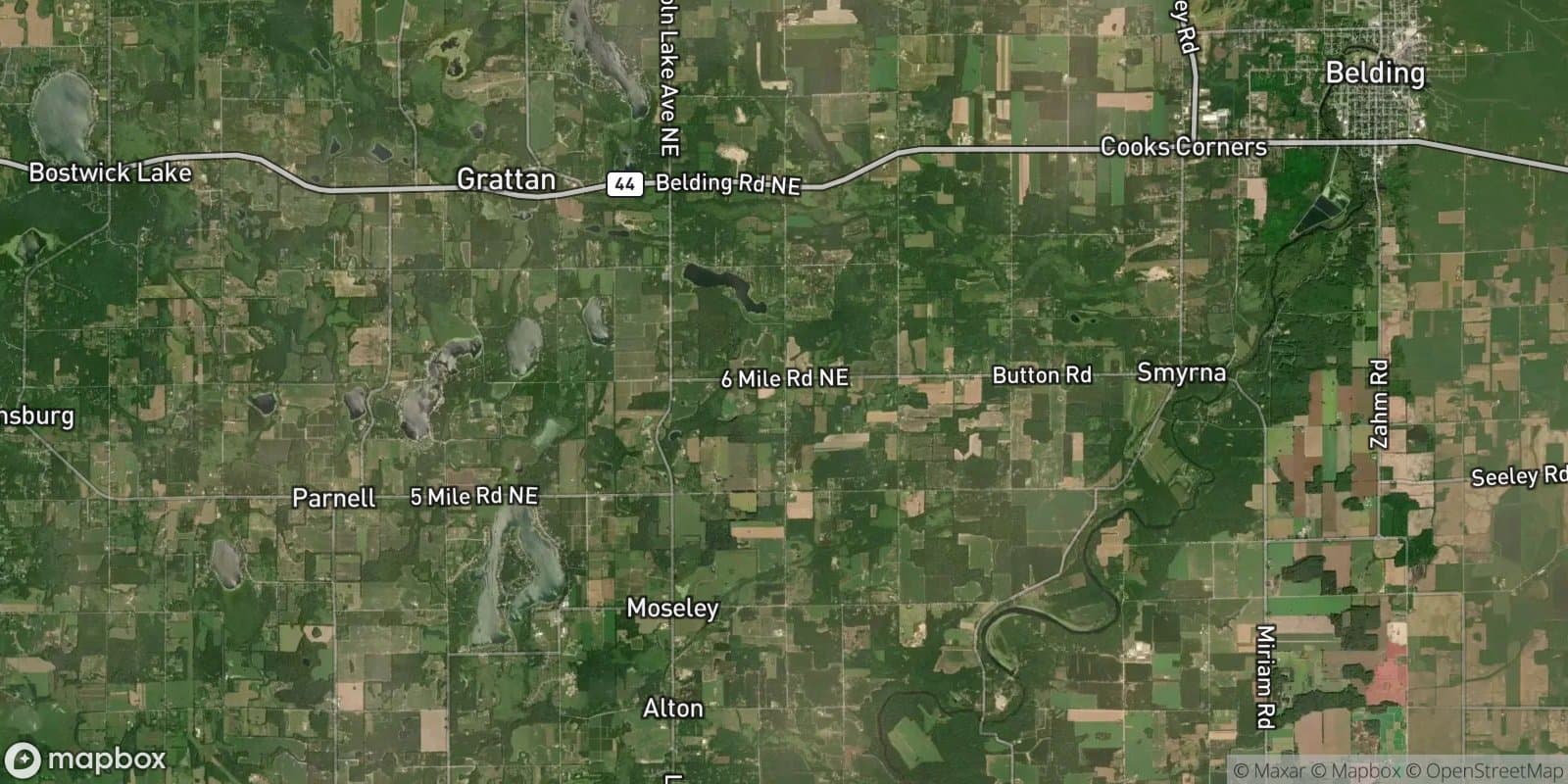 6 Mile Rd & 5 Mile Rd Area — satellite view