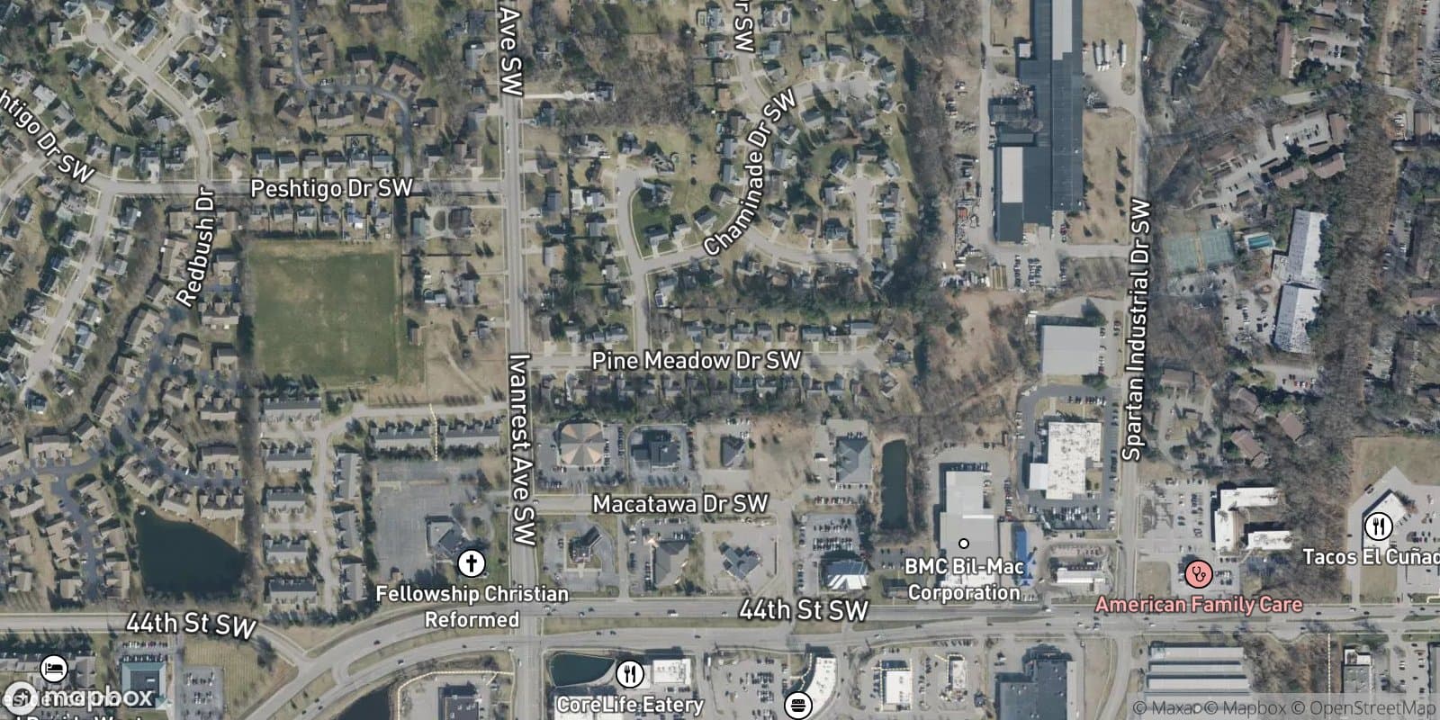 Pine Tree Estates — satellite view