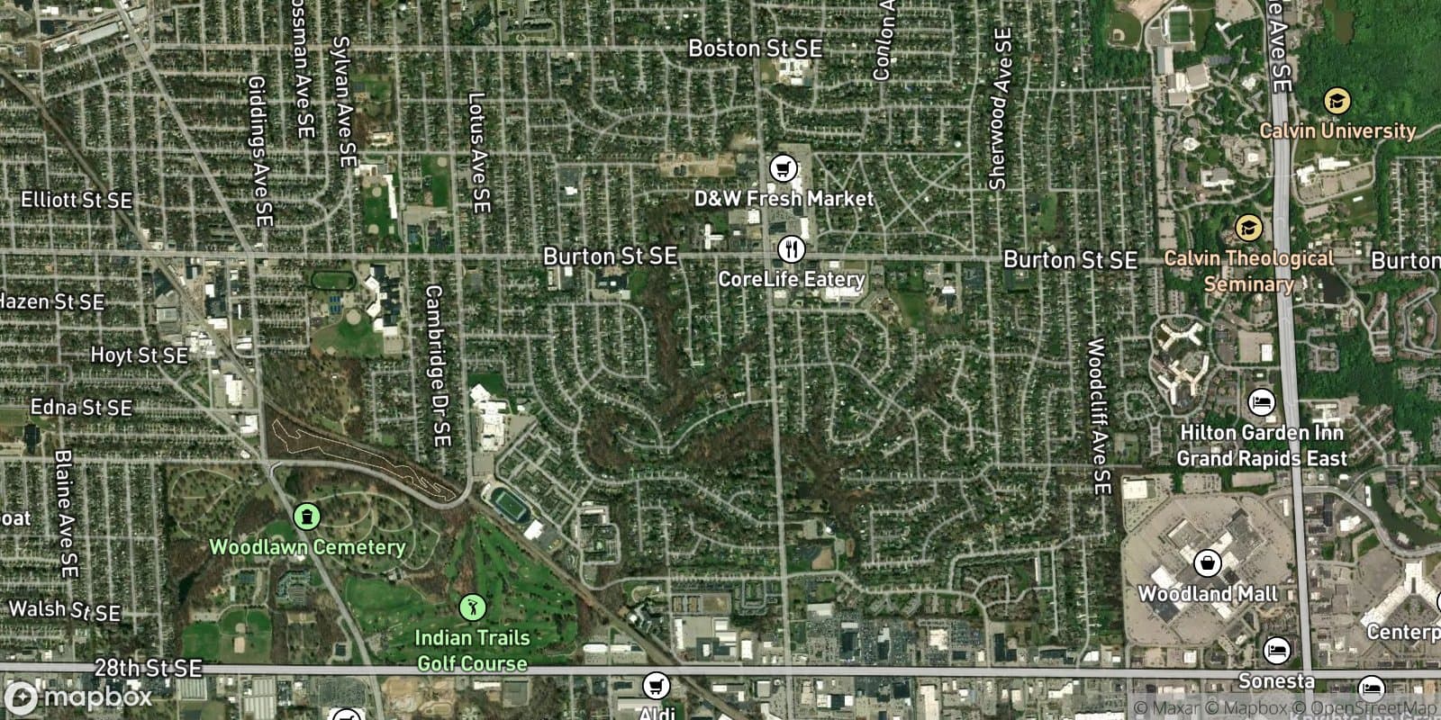 Oneida Hills — satellite view