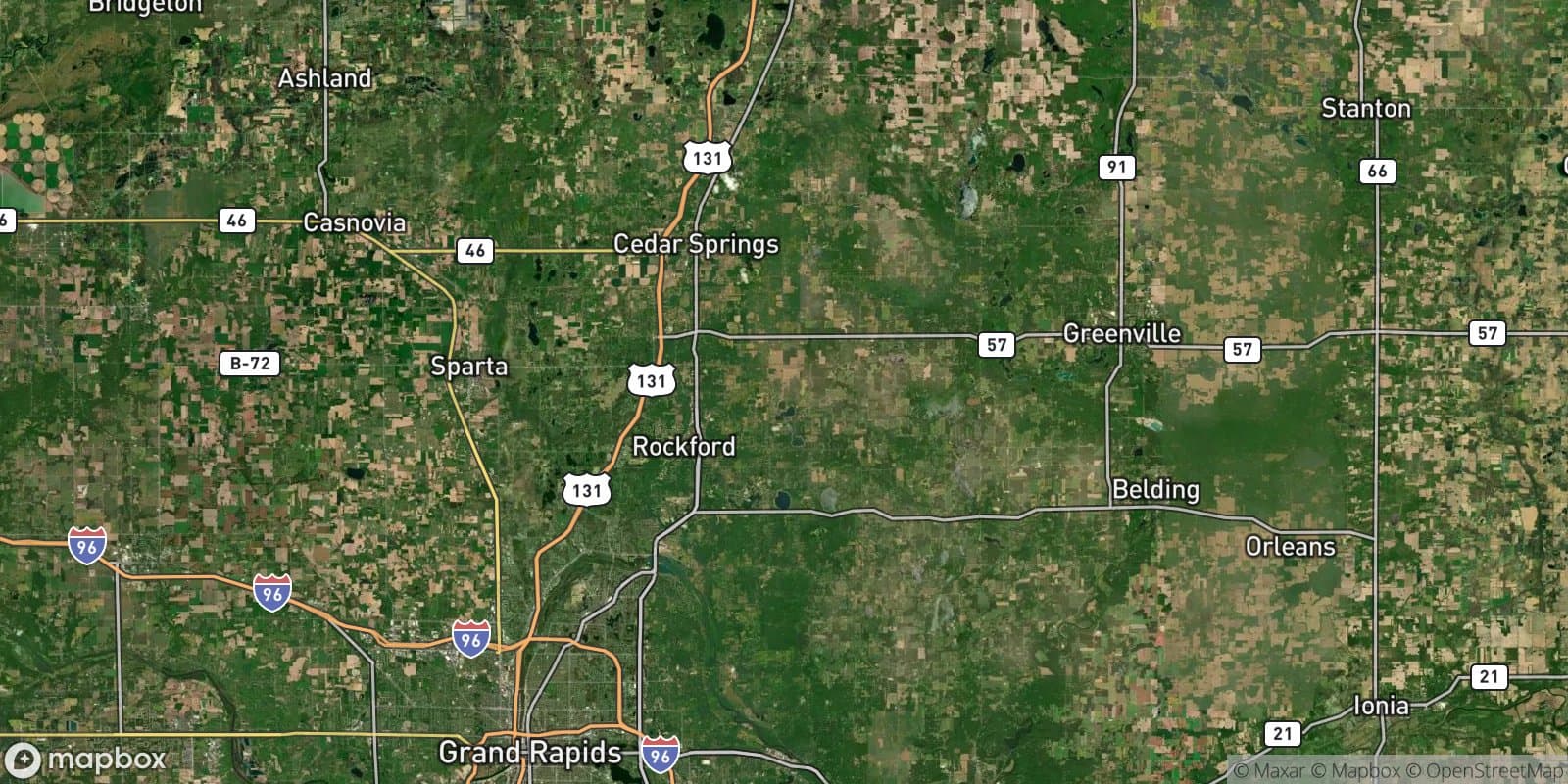 Myers Lake Ave & 12 Mile Rd Area — satellite view