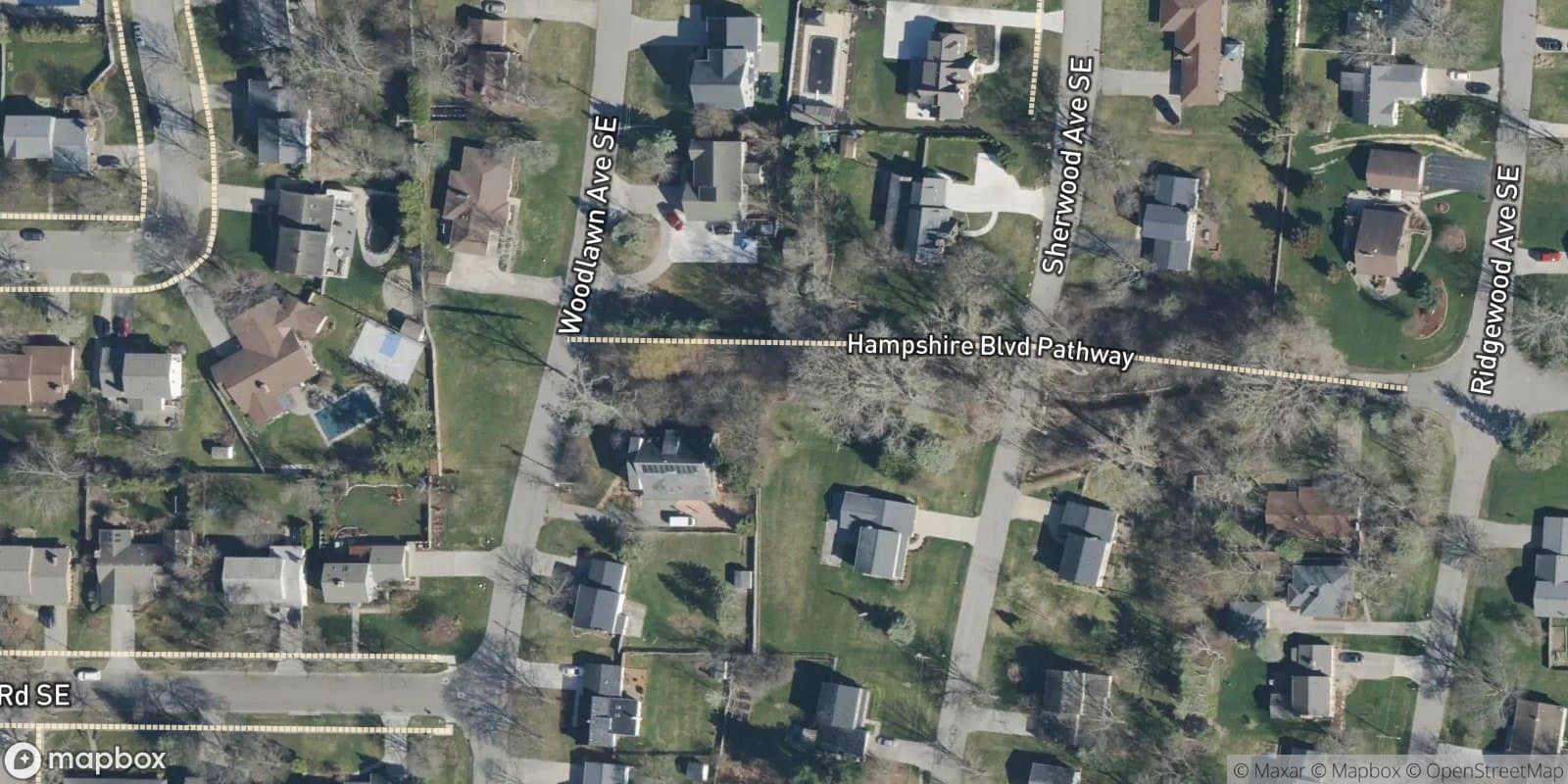 Hampshire Highlands, Amended Plat of Lots 41, 42, 43, 44, 45, 60, 61, 103, and 104 and the Vacated Portion of Hampshire Street — satellite view