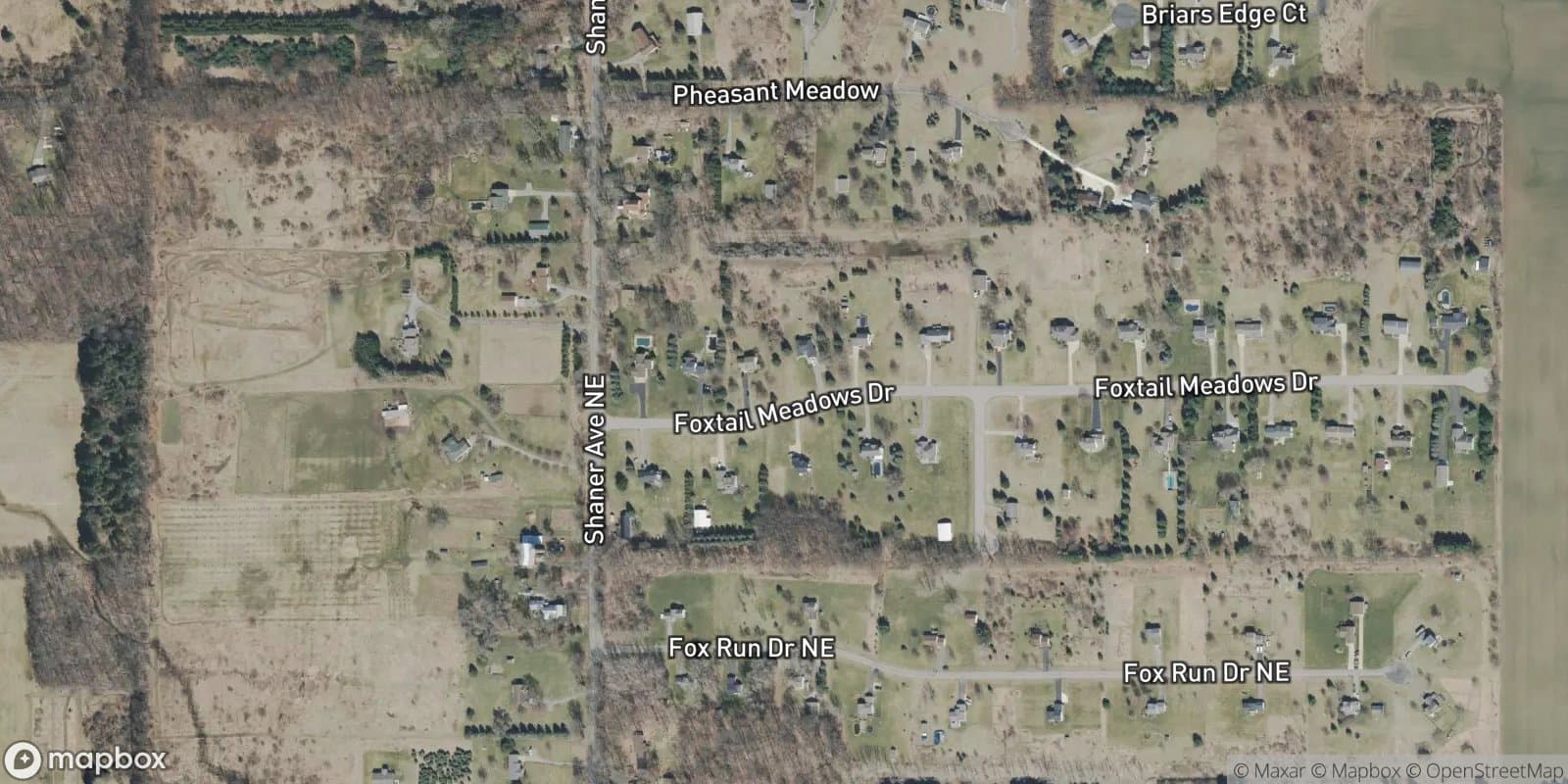 Foxtail Meadows — satellite view