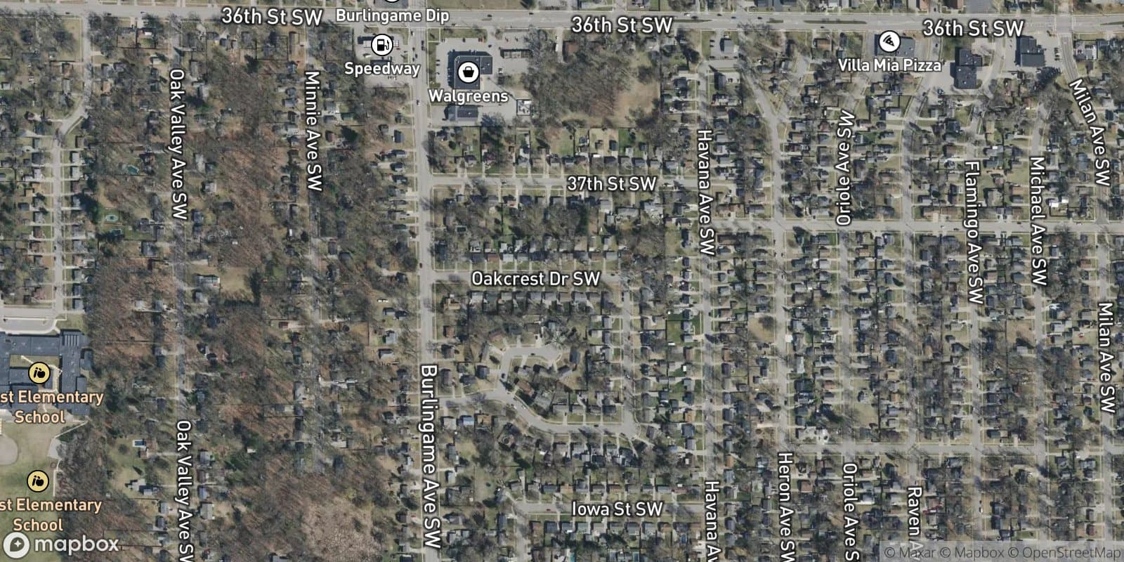 Parkwood Estates — satellite view