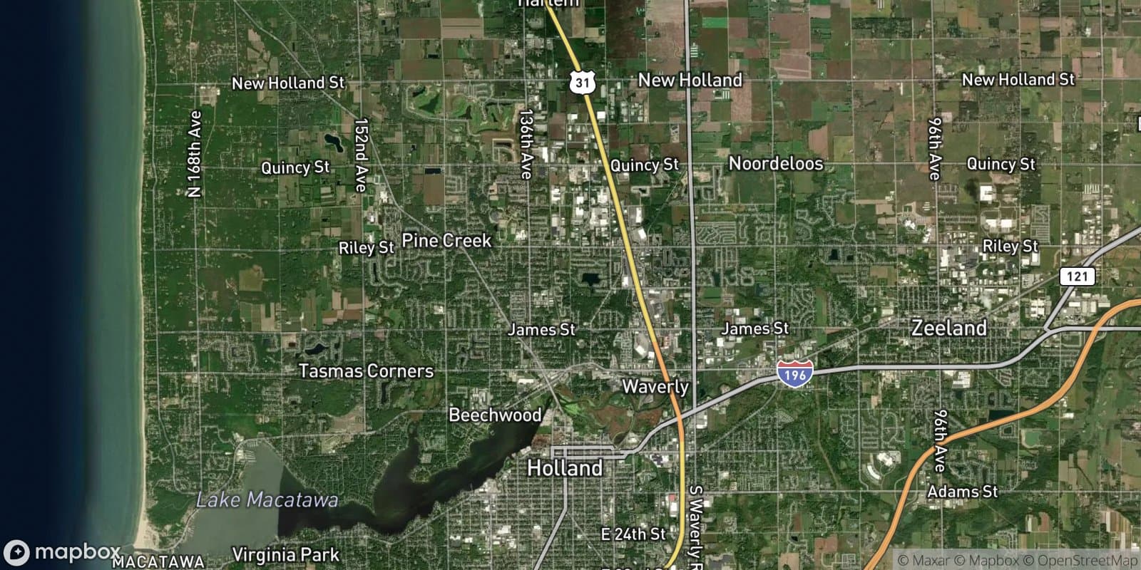 Westshore Estates Area — satellite view