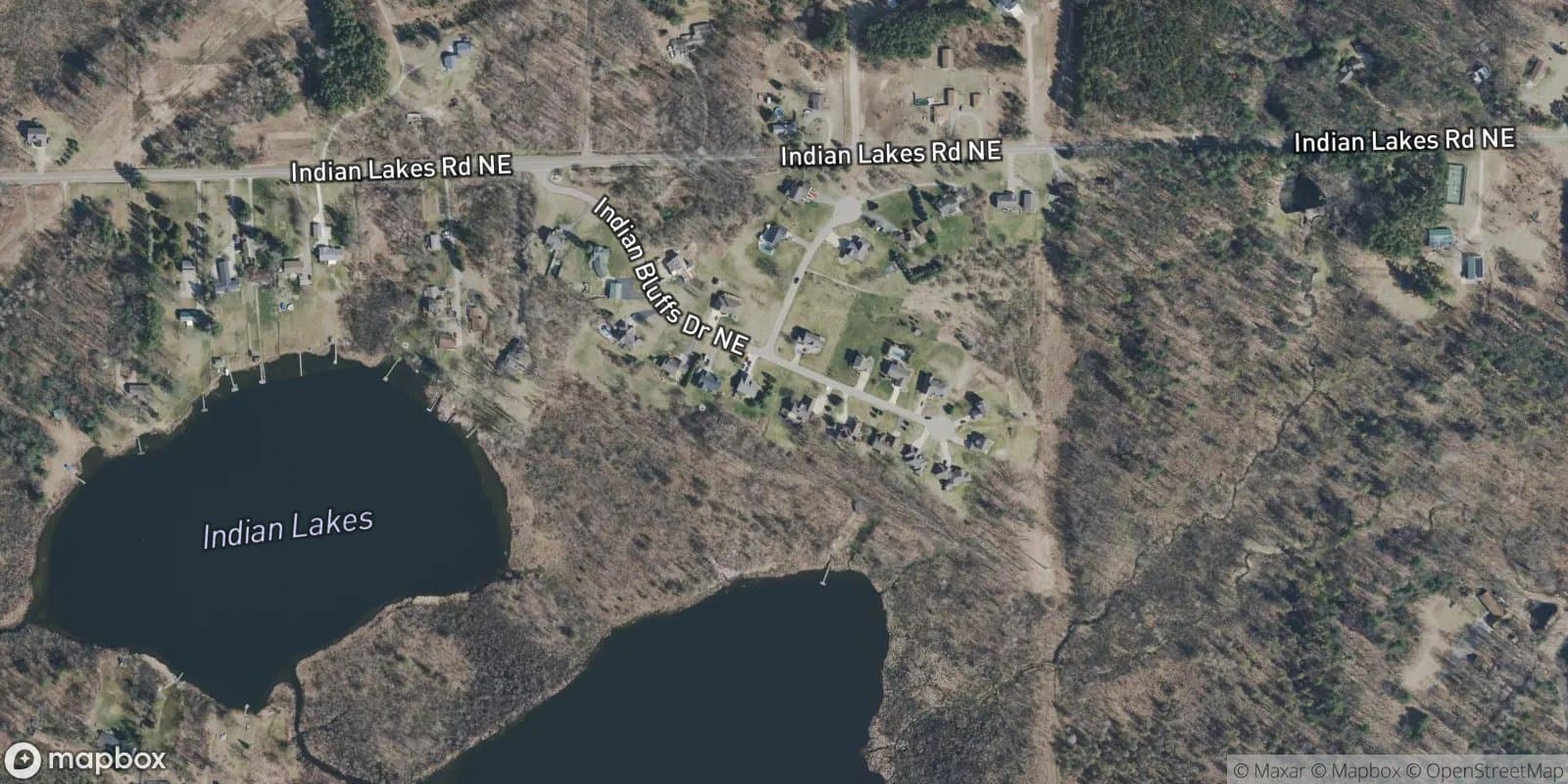 The Bluffs of Indian Lakes — satellite view