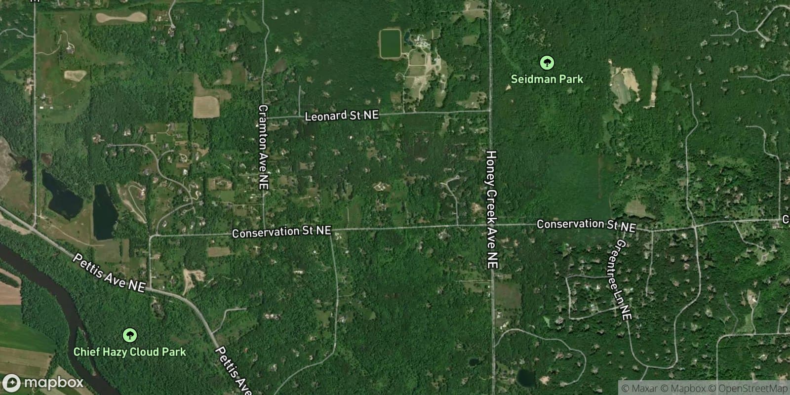 Pond Field — satellite view