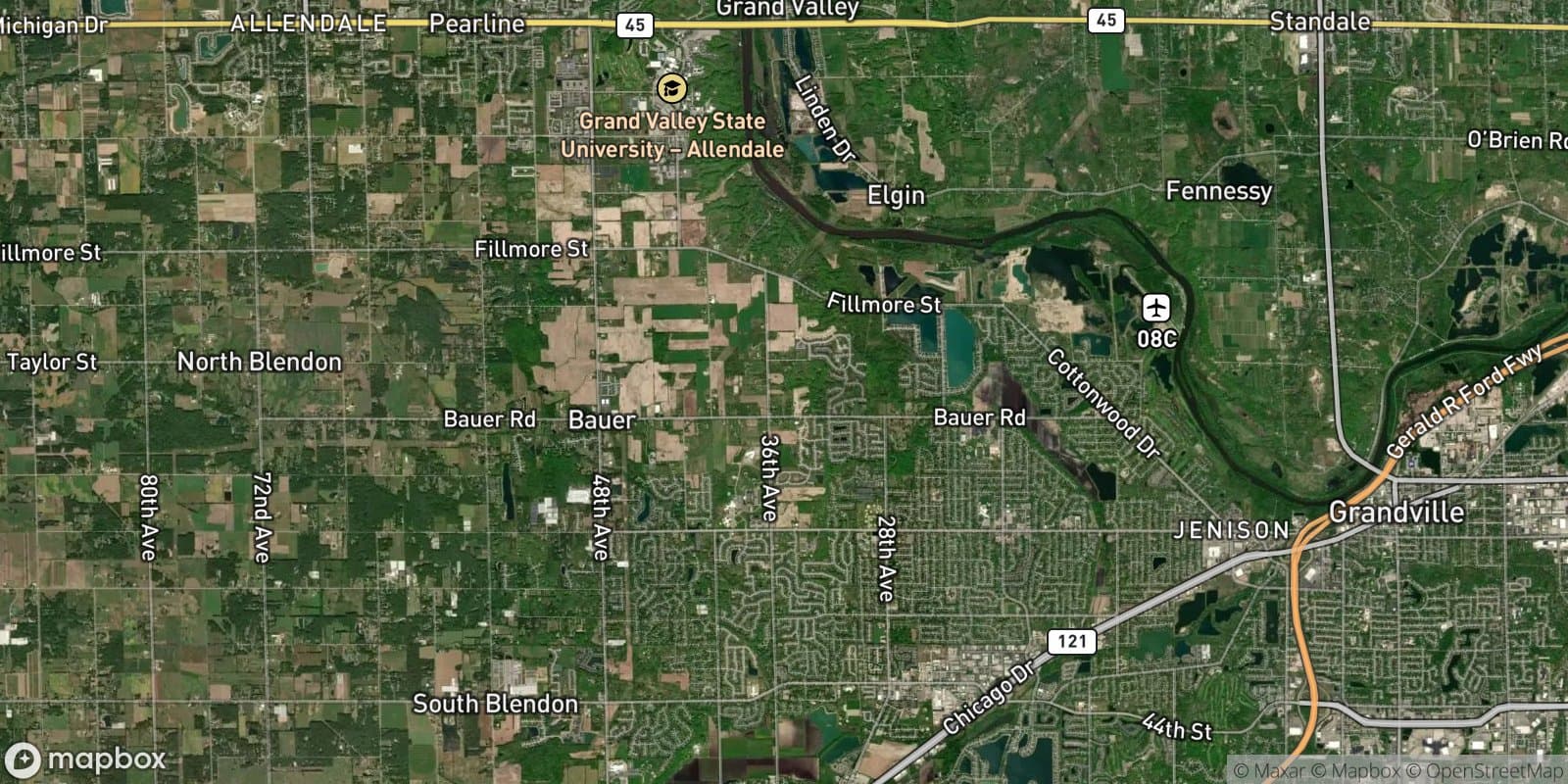 36th Avenue & Bauer Road Area — satellite view