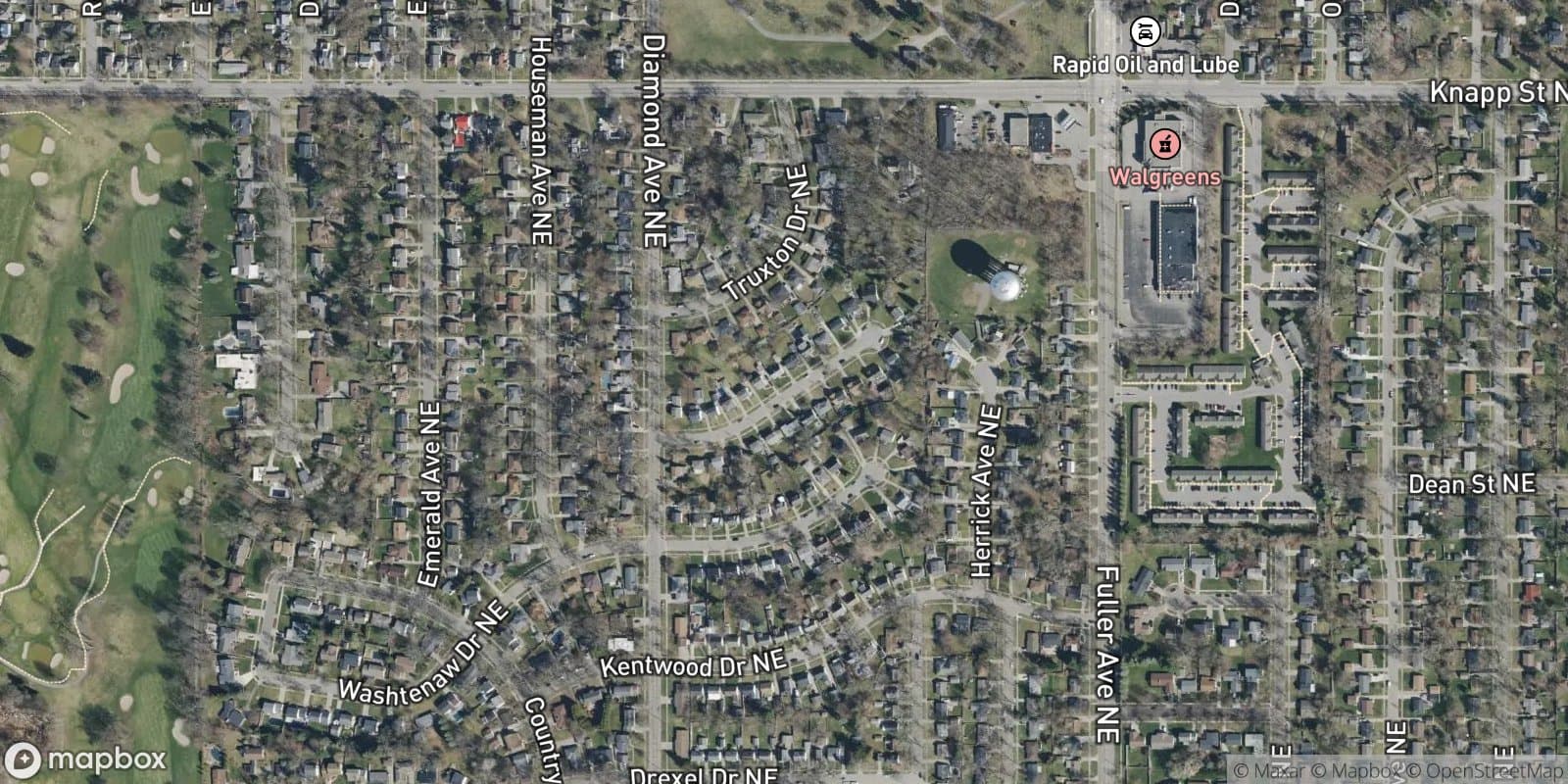 Knapp Hills — satellite view