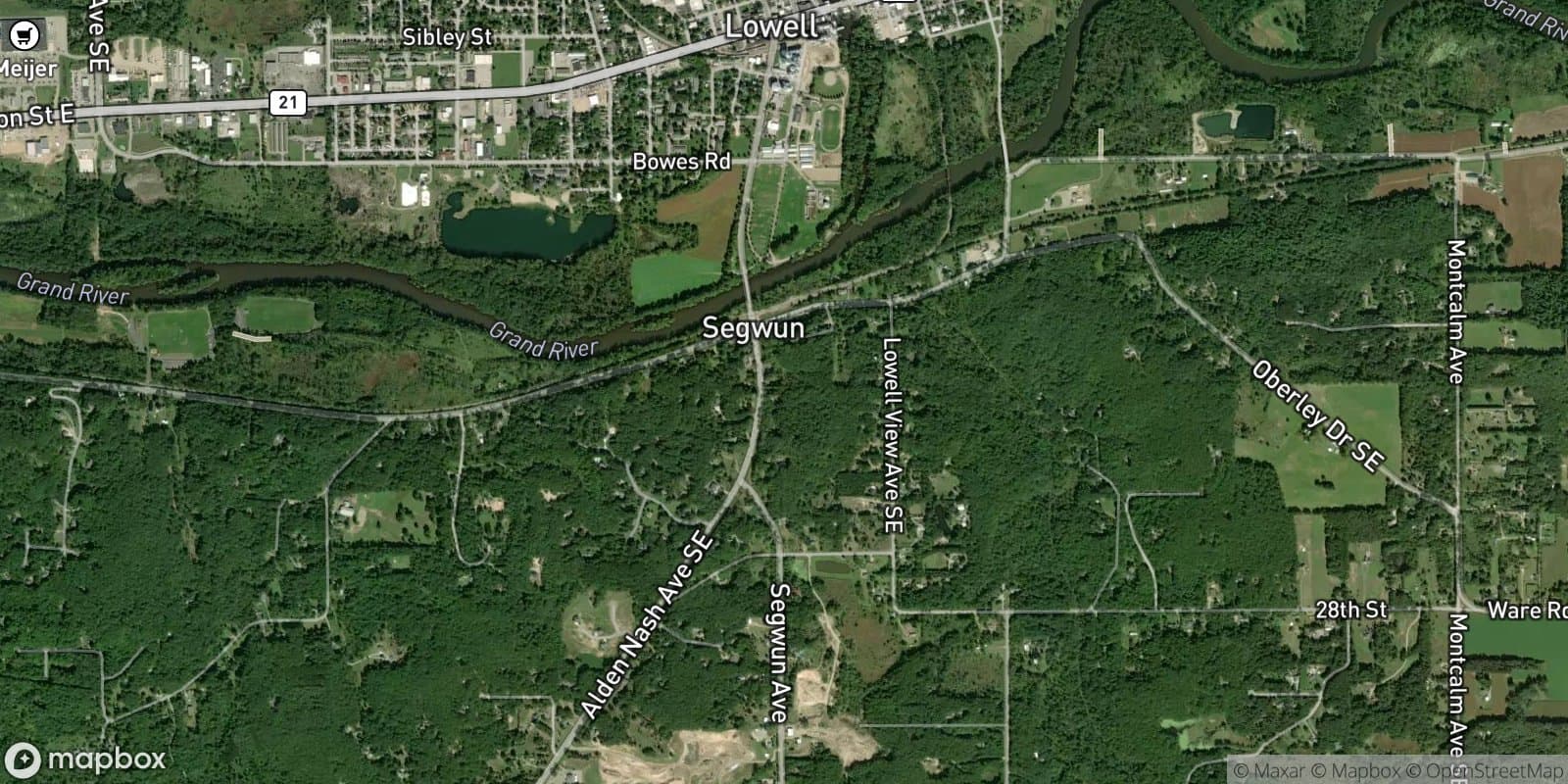 Village of Segwun — satellite view