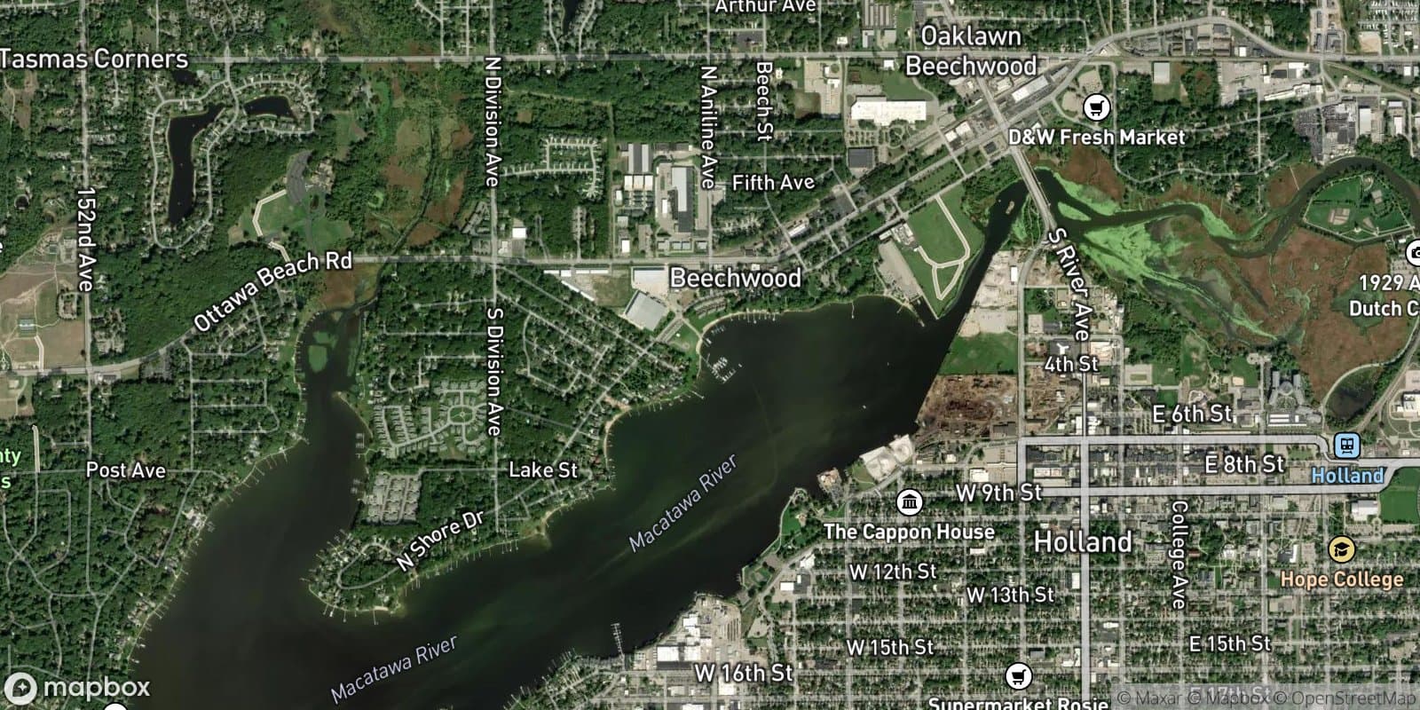 Douglas Avenue & West 11th Street Area — satellite view